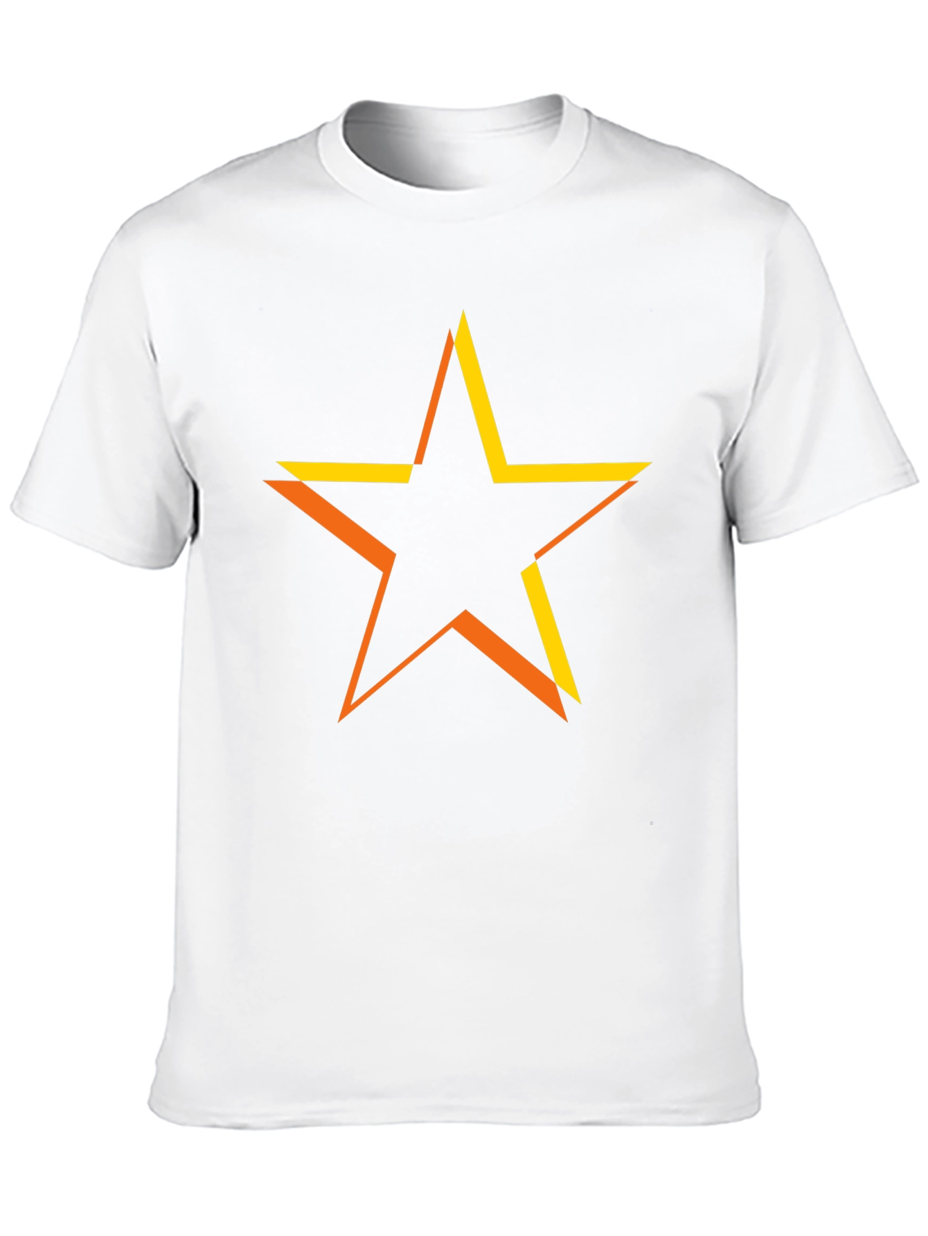 Black Geometric Star Graphic Tee - Black Cotton Blend view 10