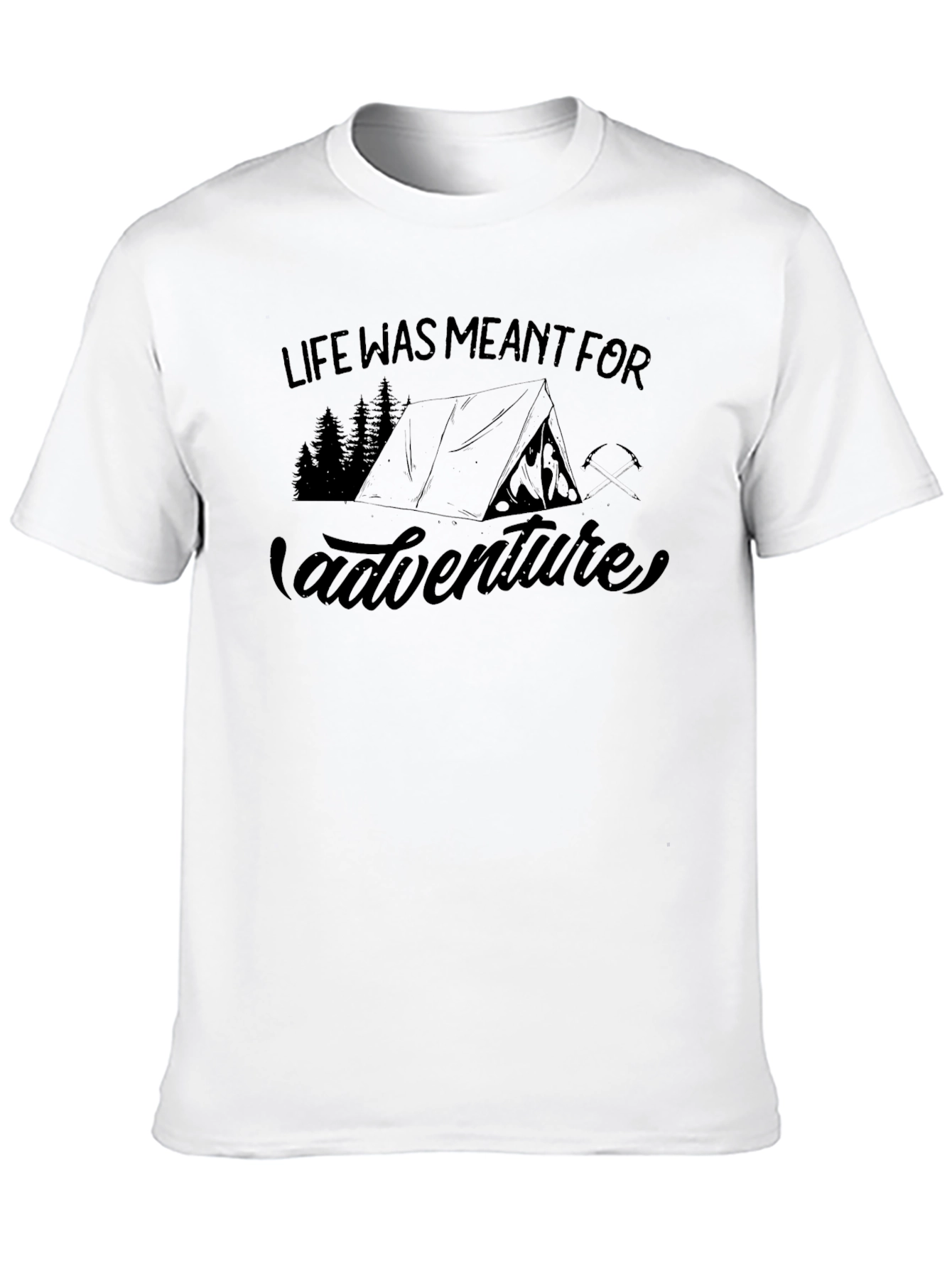 Black Adventure Awaits Graphic Tee - Camping Shirt view 10