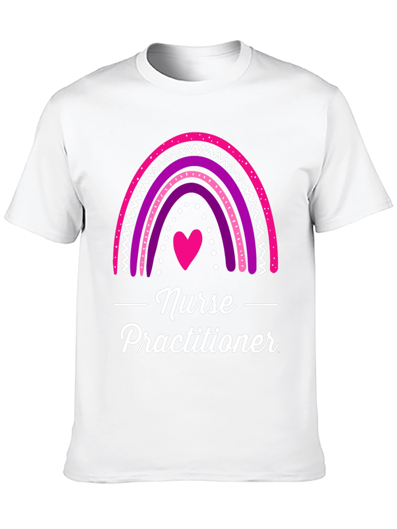 Black Nurse Practitioner Rainbow Heart T-Shirt view 10