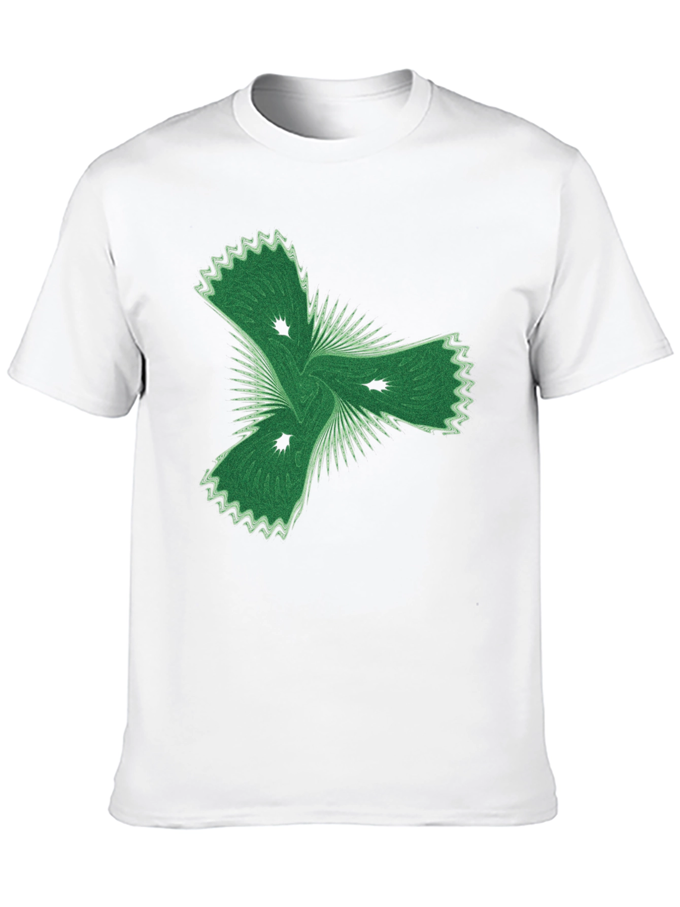 Black Abstract Green Graphic Black T-Shirt view 10