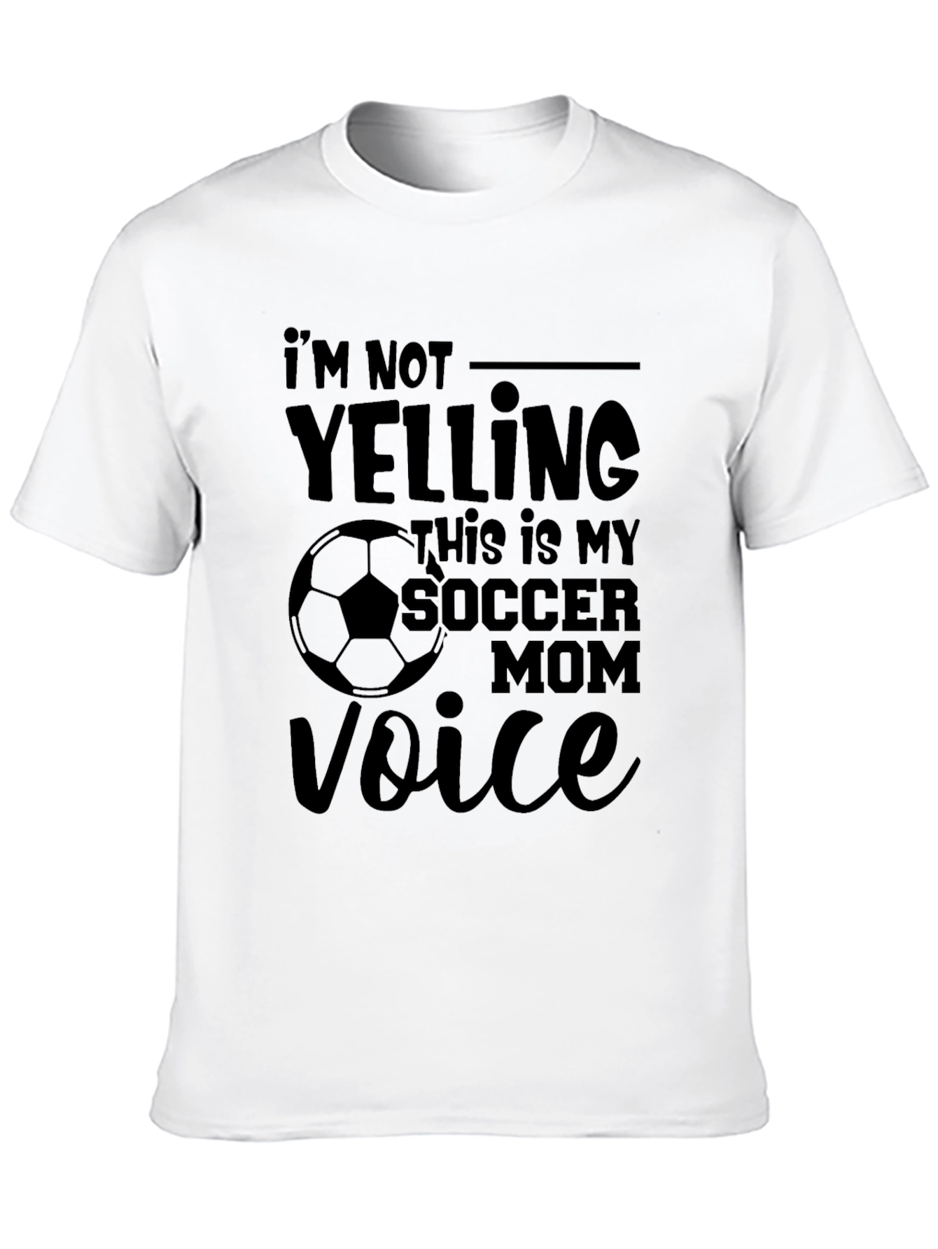 Black Soccer Mom Voice T-Shirt - Funny Gift view 10