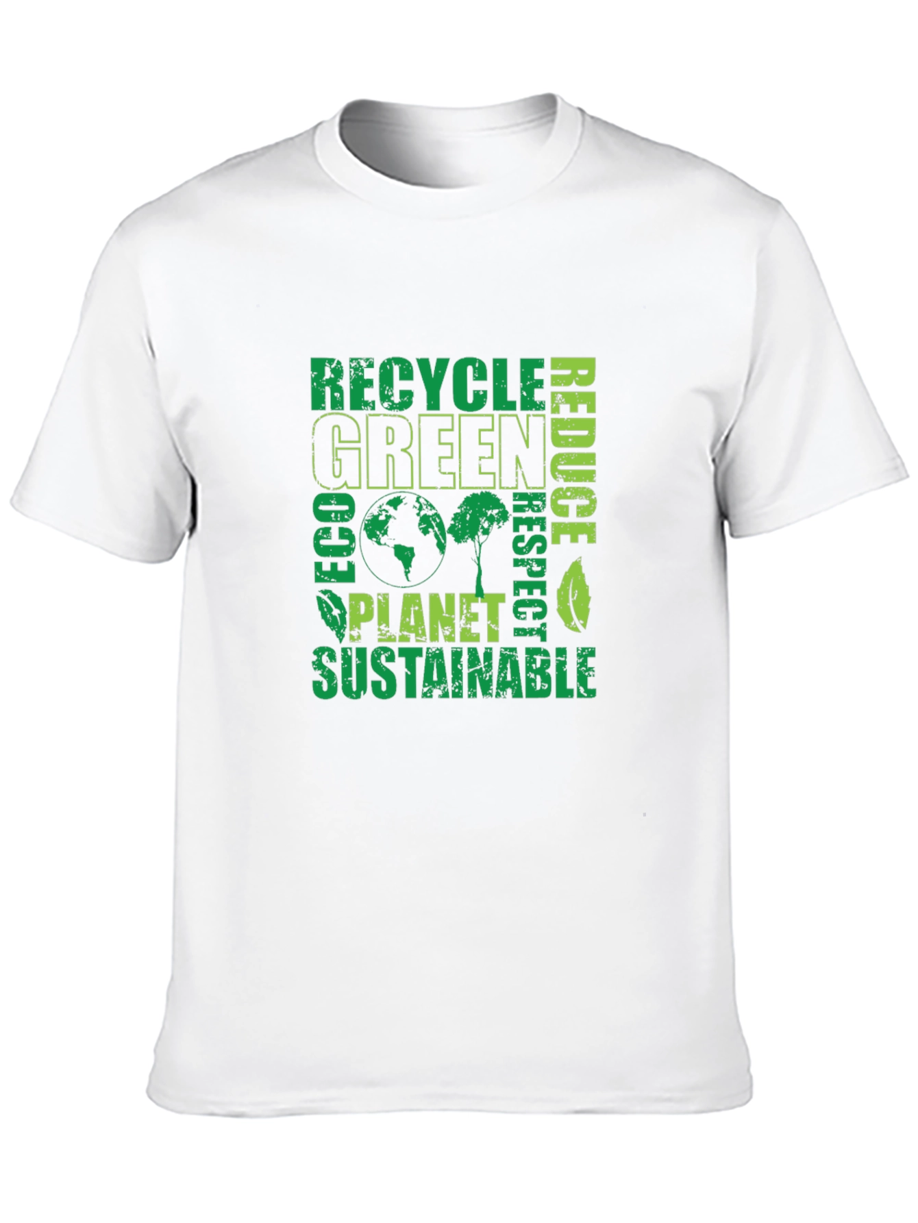 Black Eco-Friendly Green Planet T-Shirt view 10