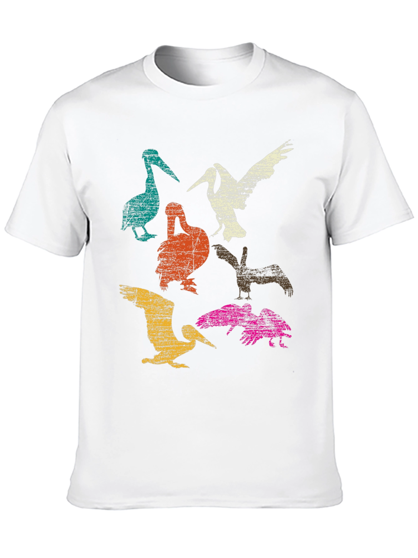 Black Retro Pelican Graphic T-Shirt - Unique Design view 10