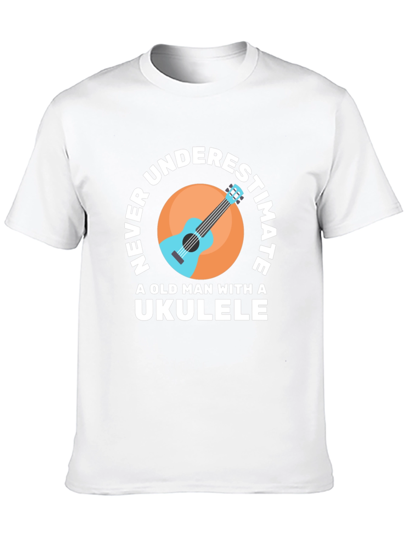 Black Never Underestimate Ukulele T-Shirt view 10