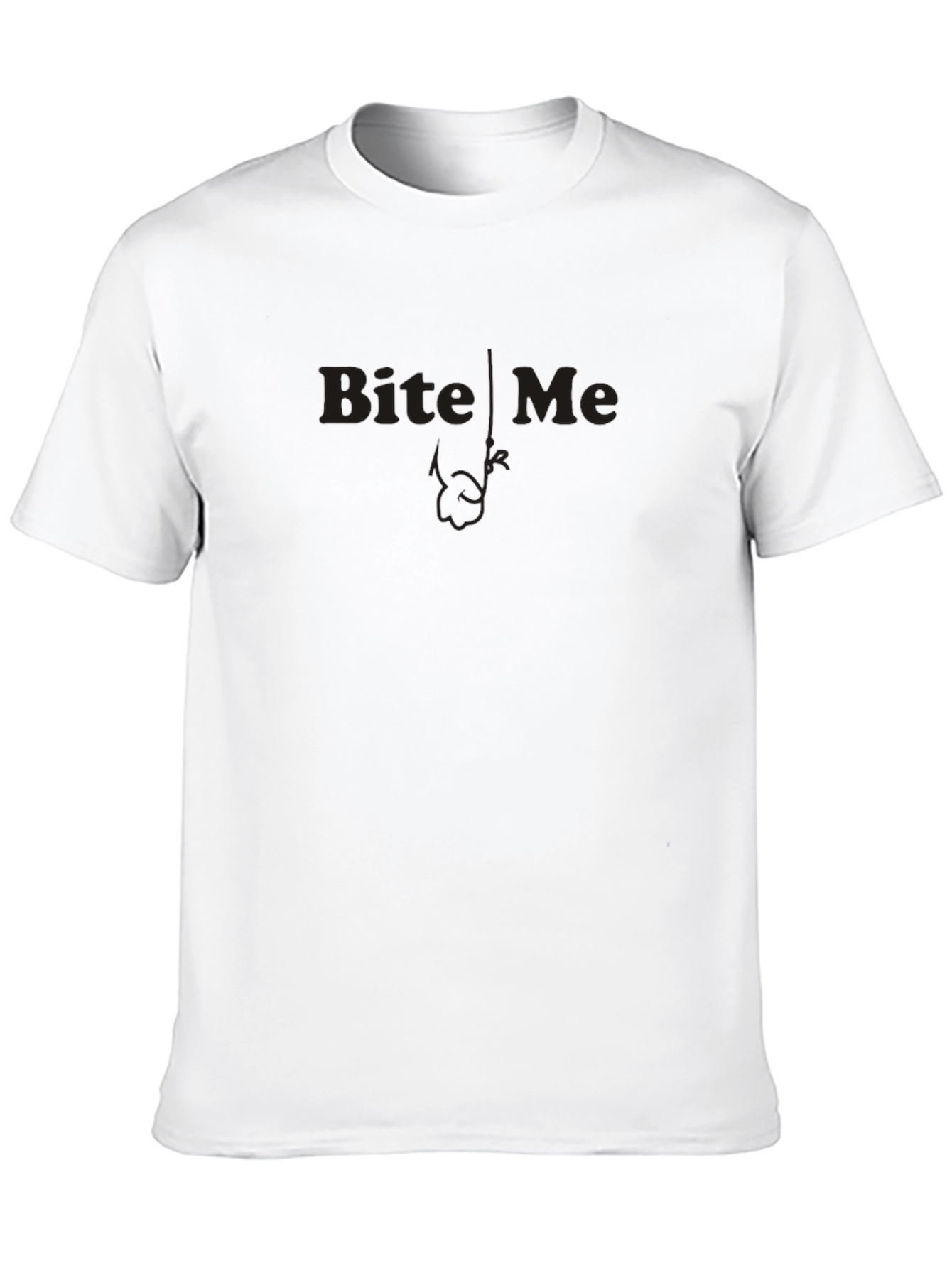 Black Bite Me Graphic Print Black T-Shirt view 10