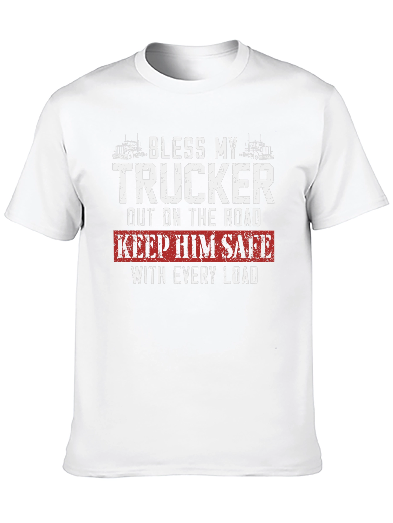 Black Bless My Trucker Graphic Tee view 10