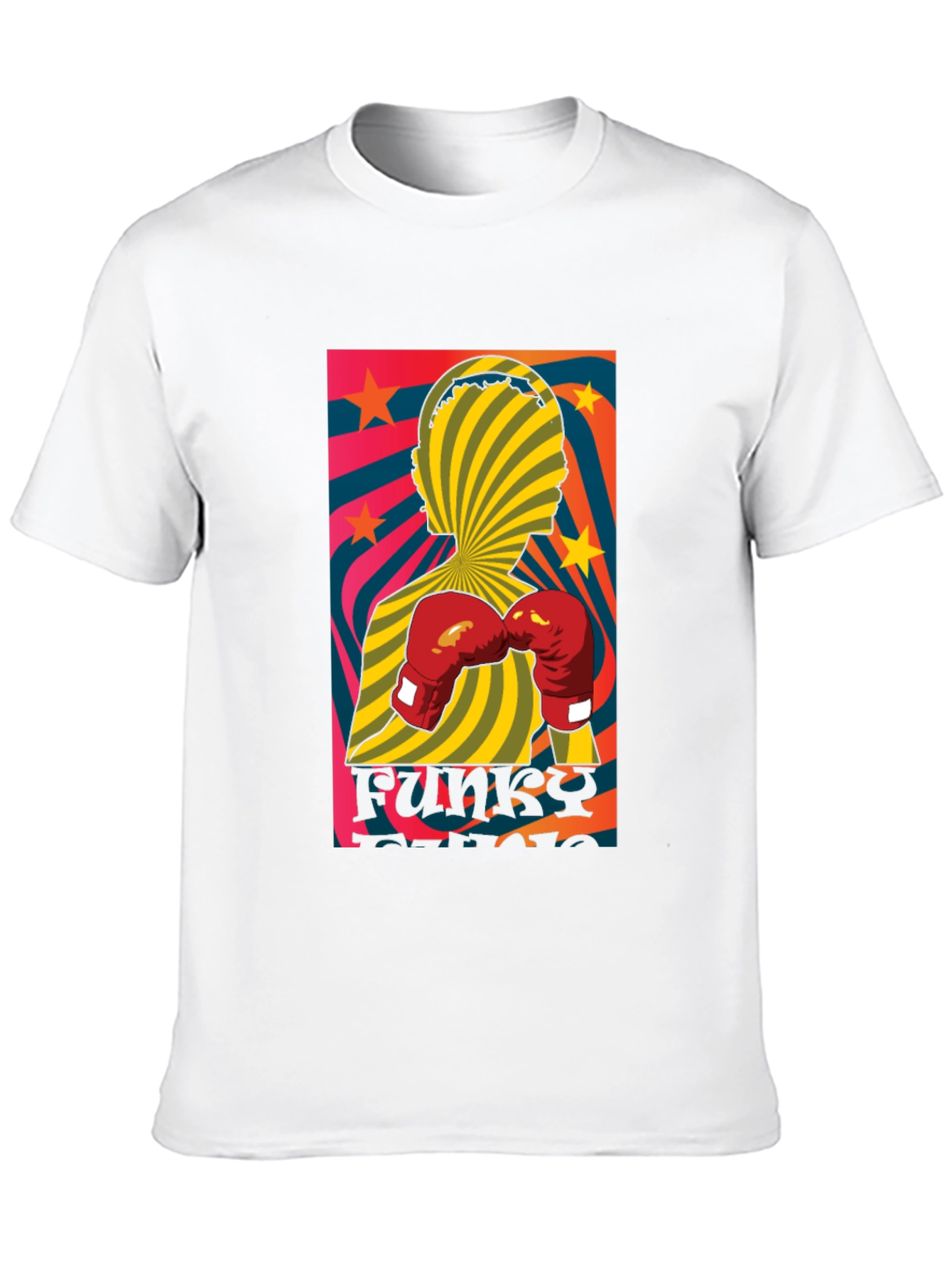 Black Funky Boxer Graphic T-Shirt view 10