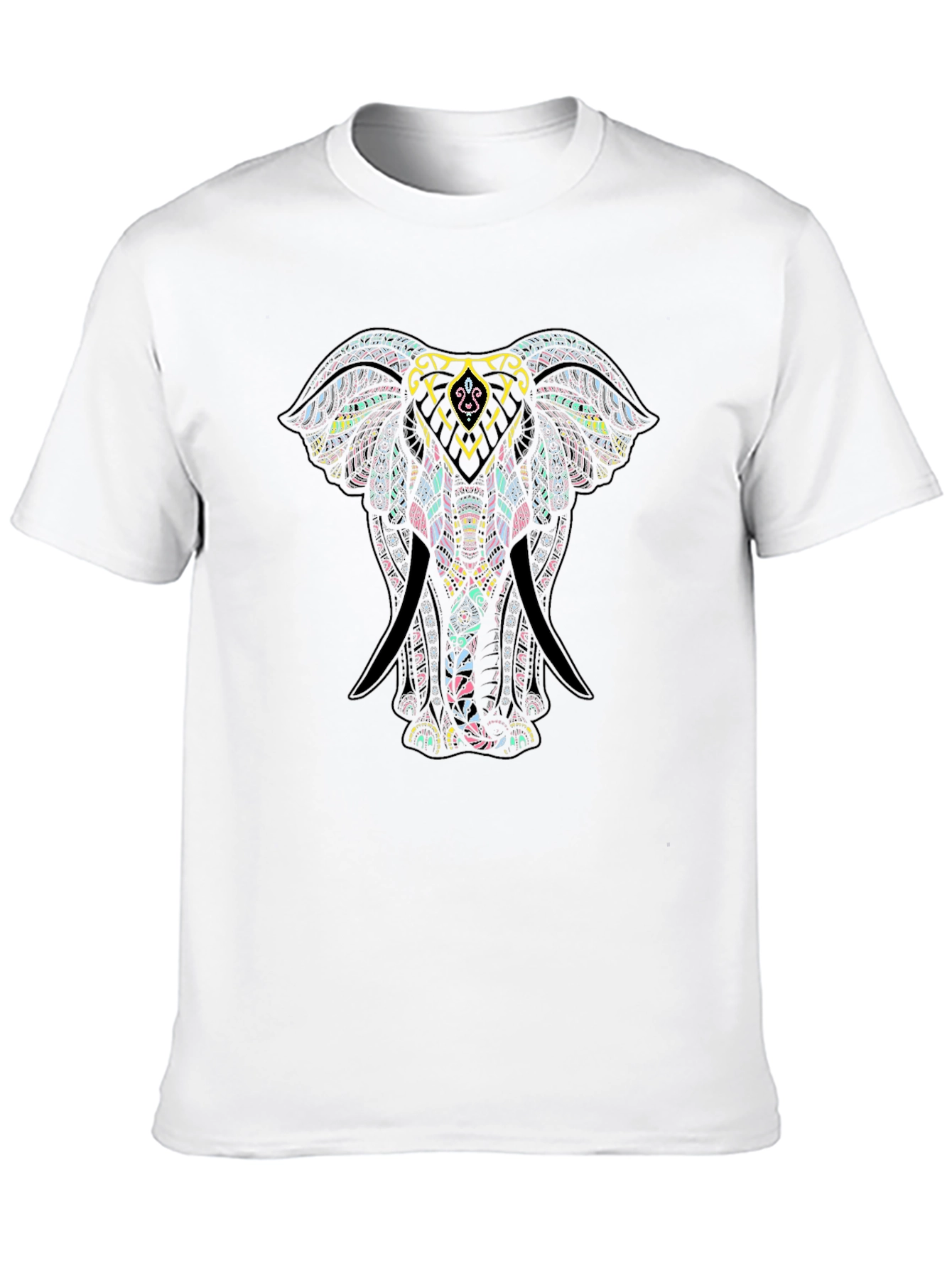 Black Elephant Mandala Graphic Tee view 10