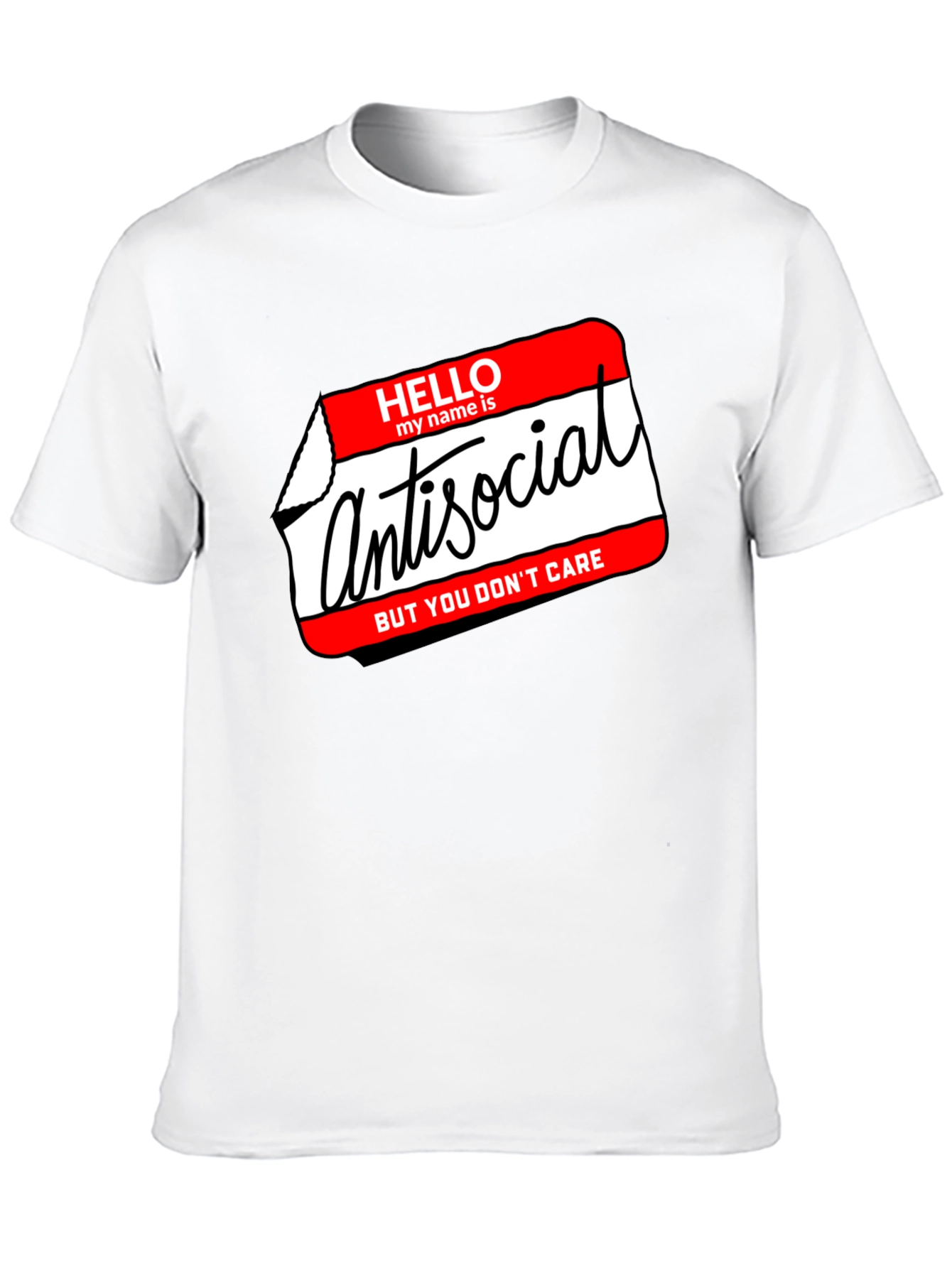 Black Antisocial Graphic T-Shirt - Hello My Name Is view 10
