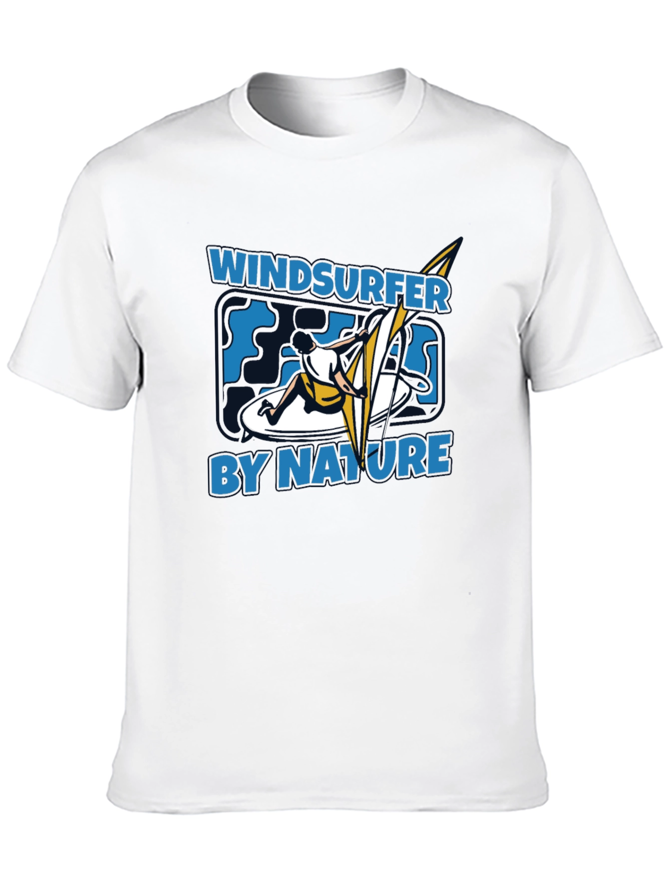 Black Windsurfer by Nature Graphic Black T-Shirt view 10