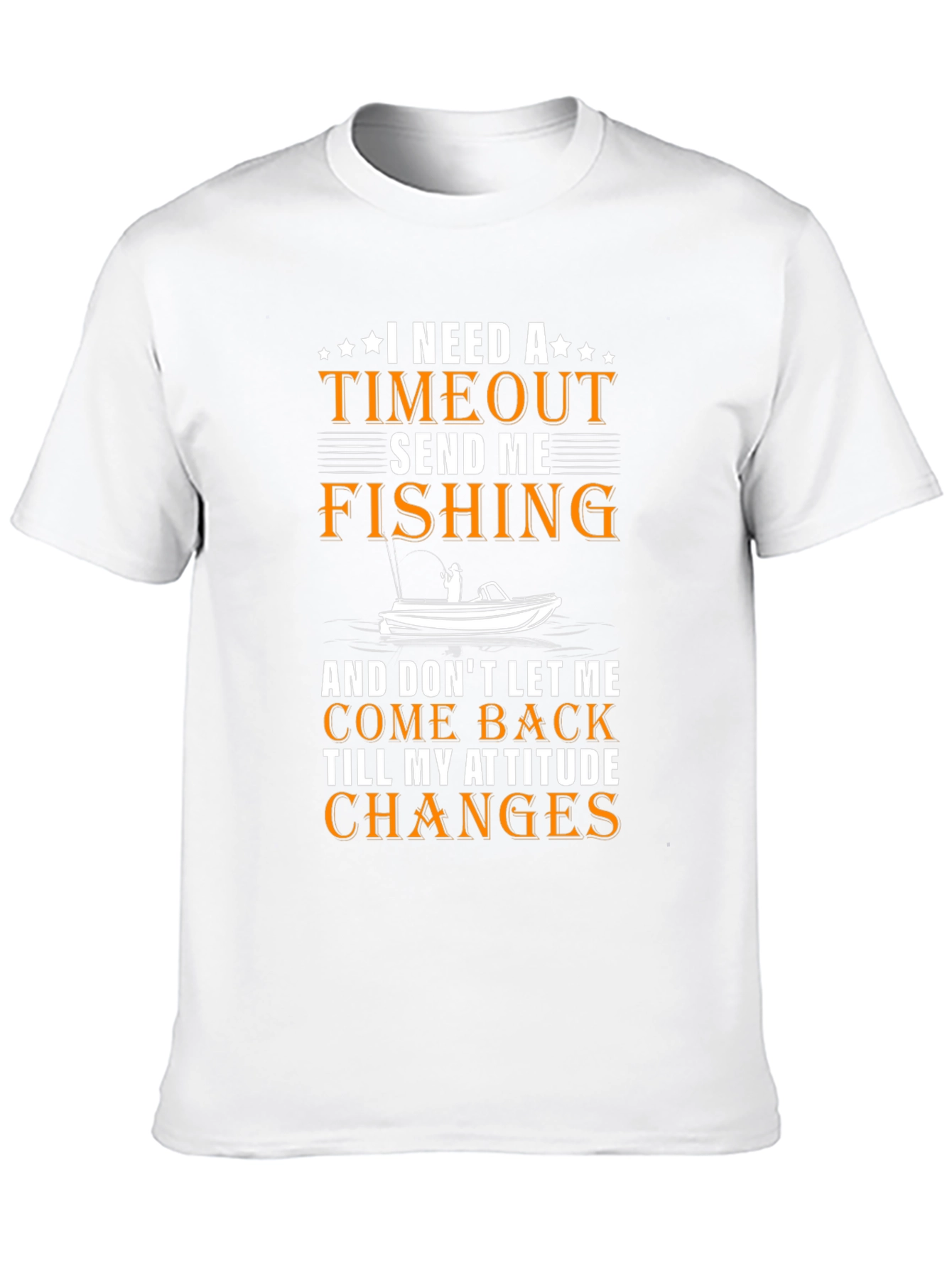 Black Timeout Send Me Fishing Graphic Tee view 10