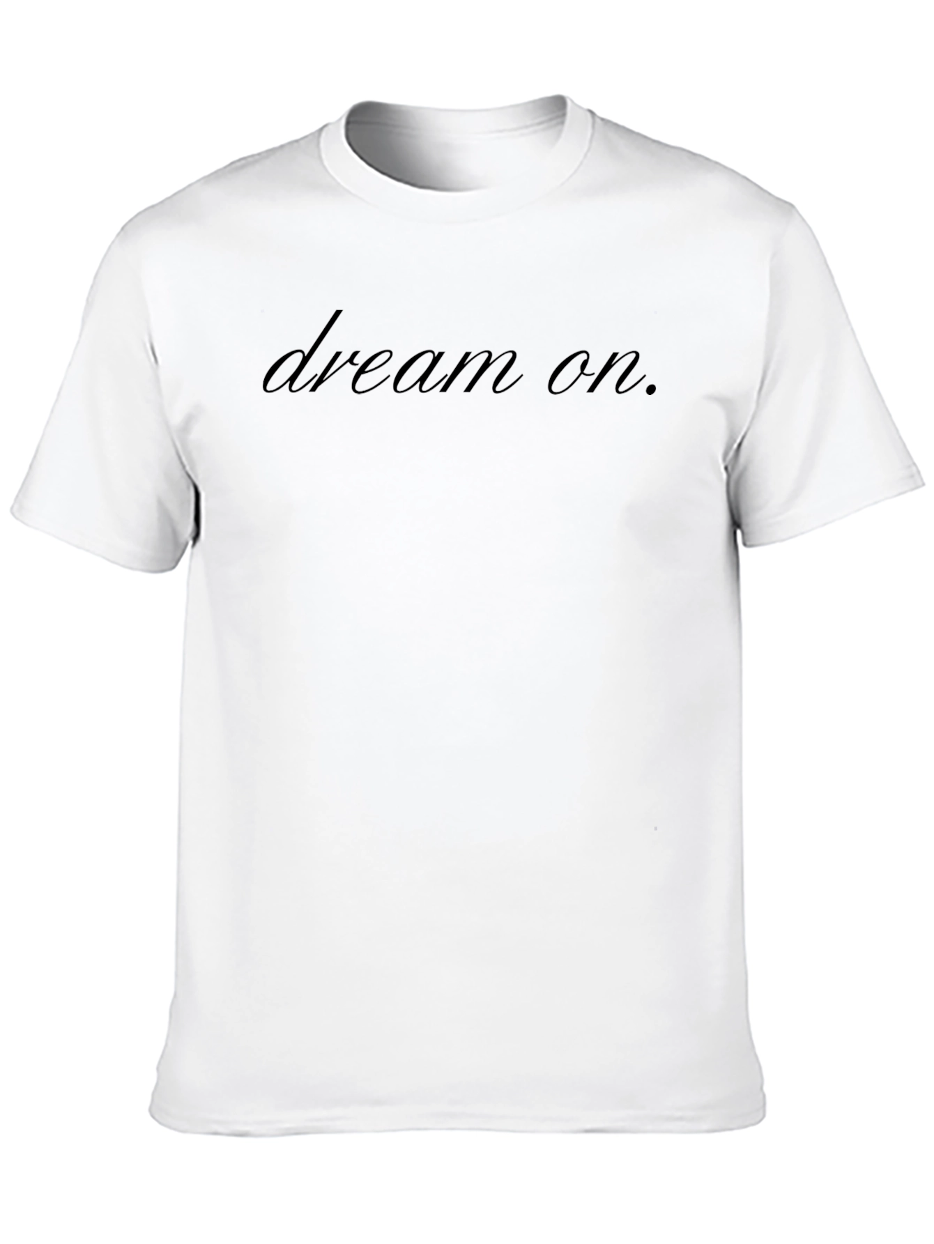 Black Dream On Graphic Tee - Black Cotton T-Shirt view 10