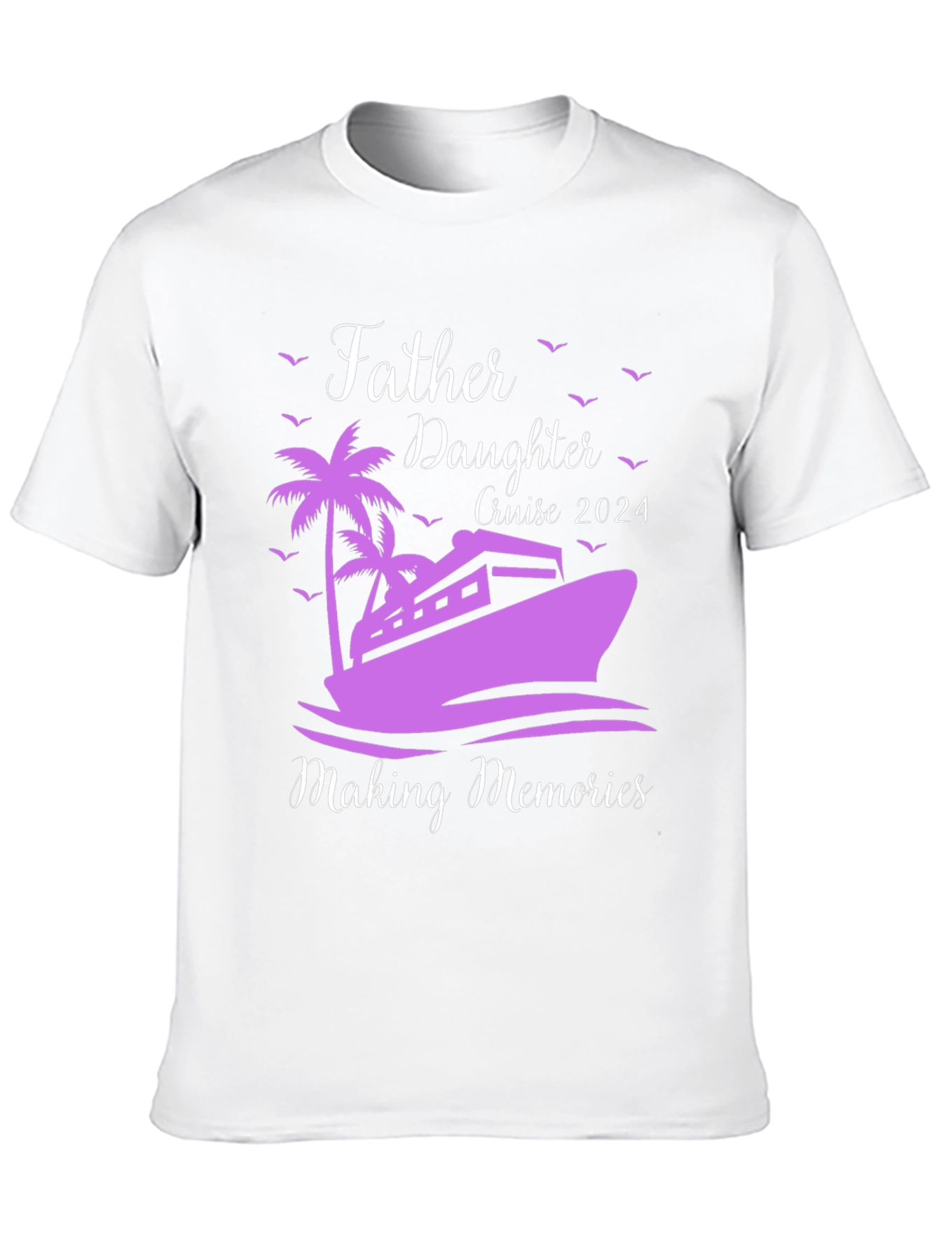 Black Father Daughter Cruise 2024 T-Shirt view 10