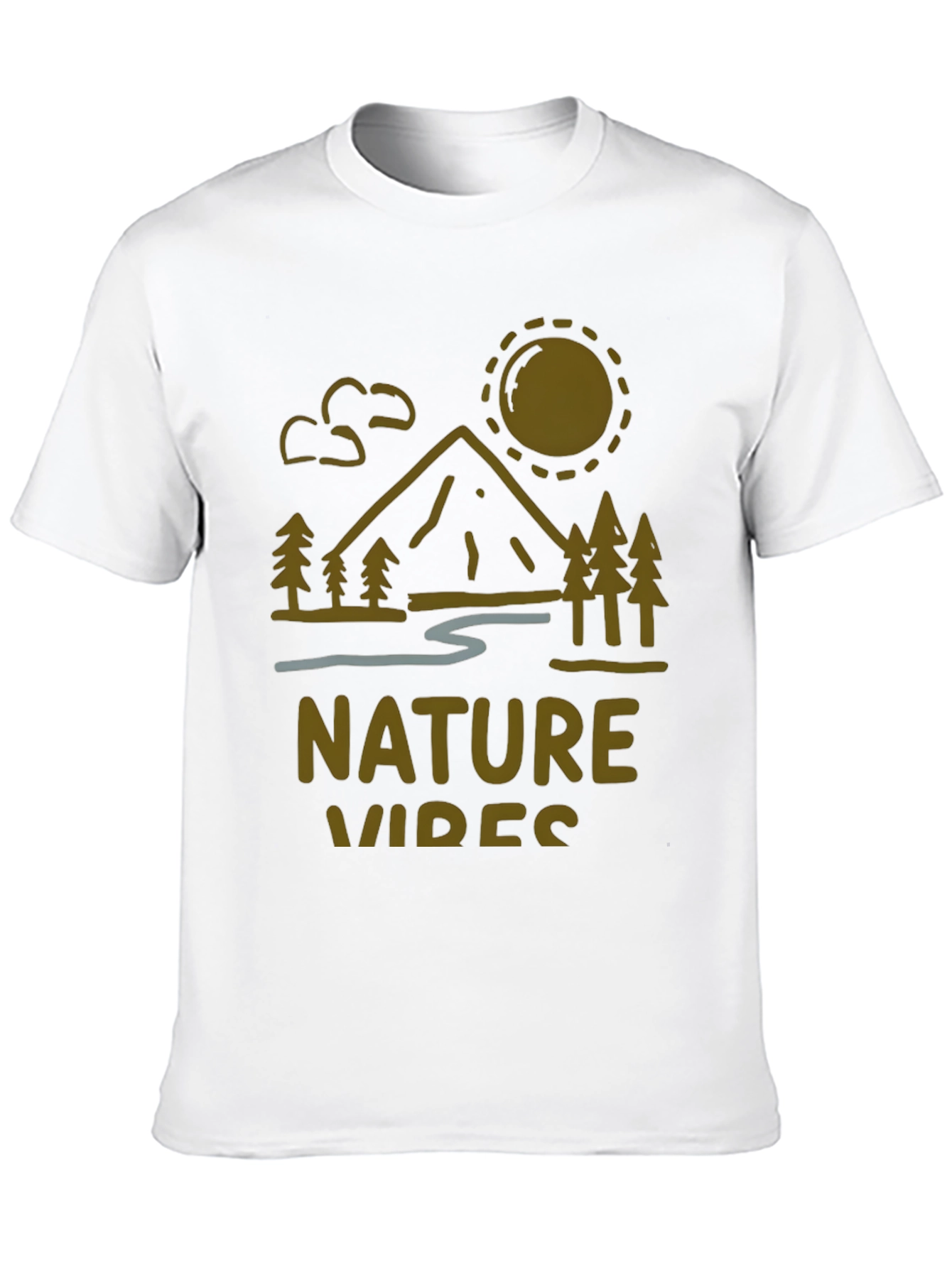 Black Nature Vibes Graphic Tee - Mountain Scene view 10