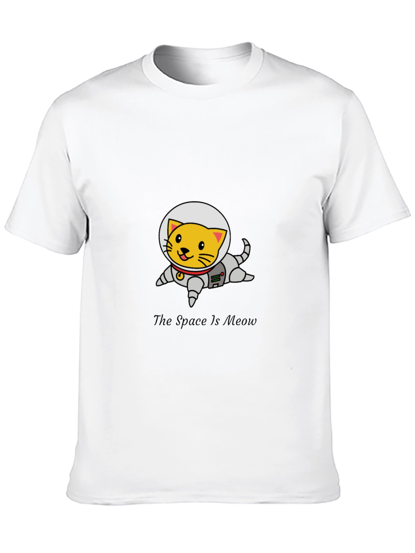 Black Space Cat T-Shirt - Meow in Space view 10