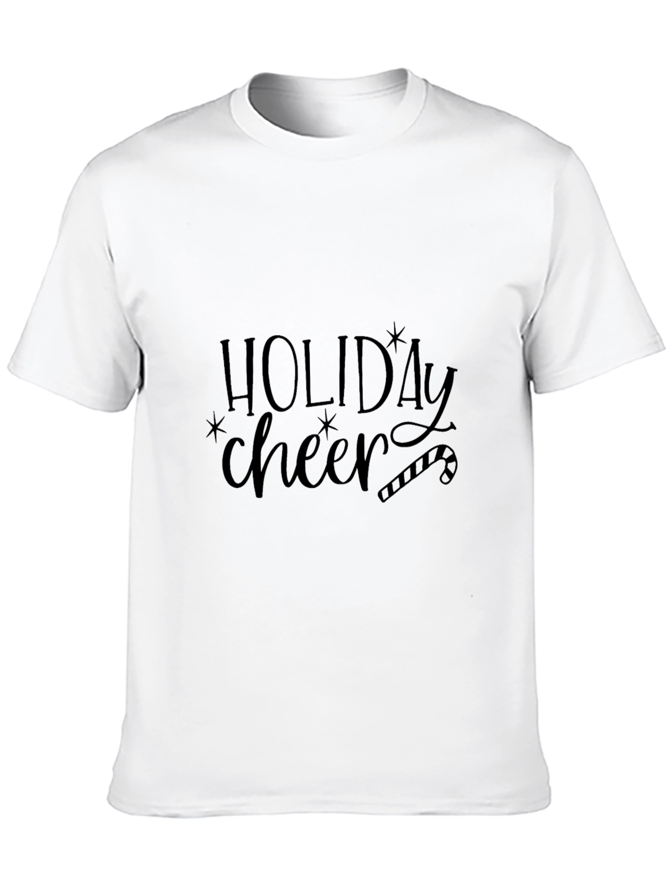 Black Holiday Cheer Graphic Tee - Soft Cotton Blend view 10