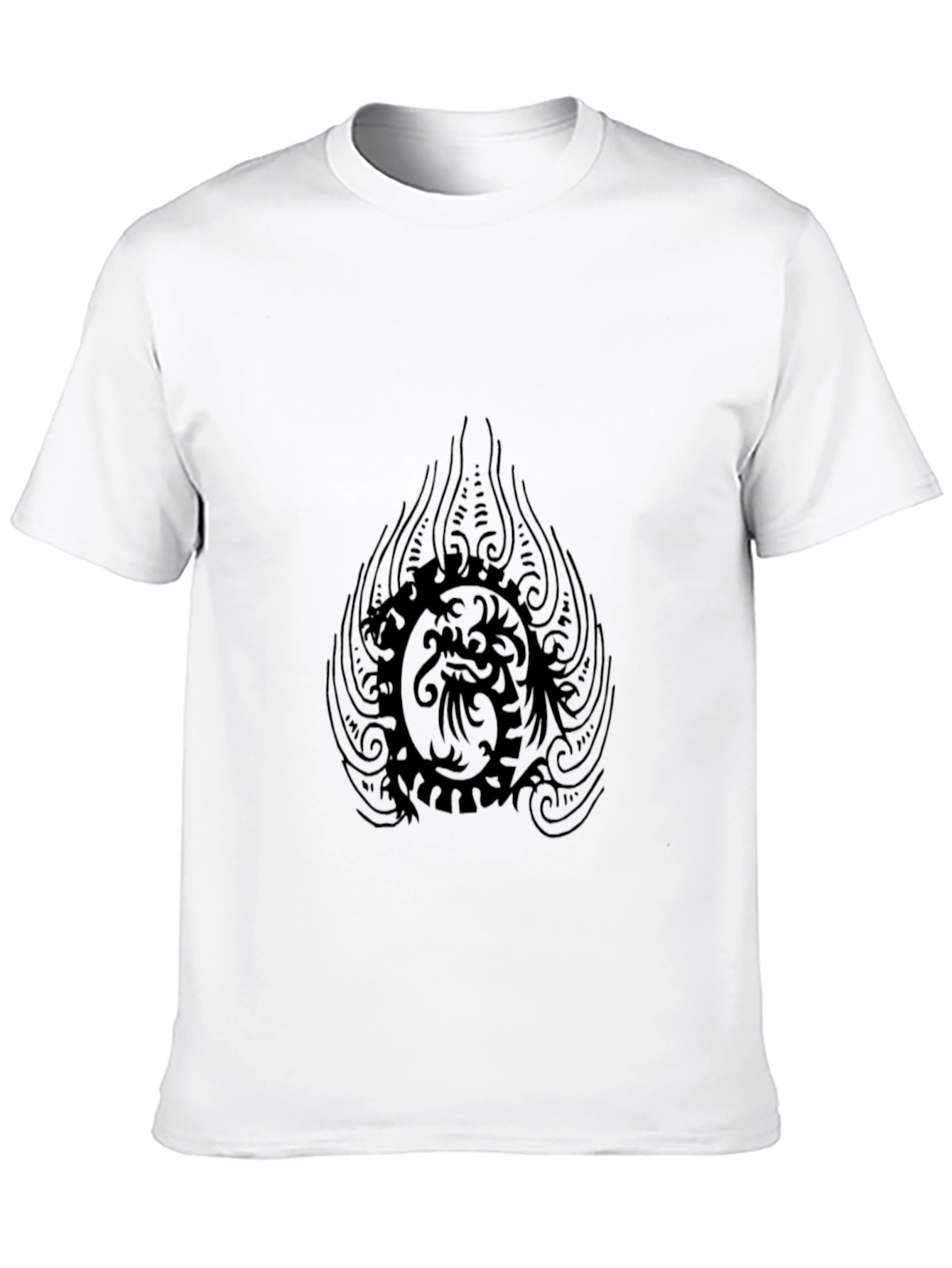 Black Men's Black Dragon Graphic Tee - Stylish Comfort view 10