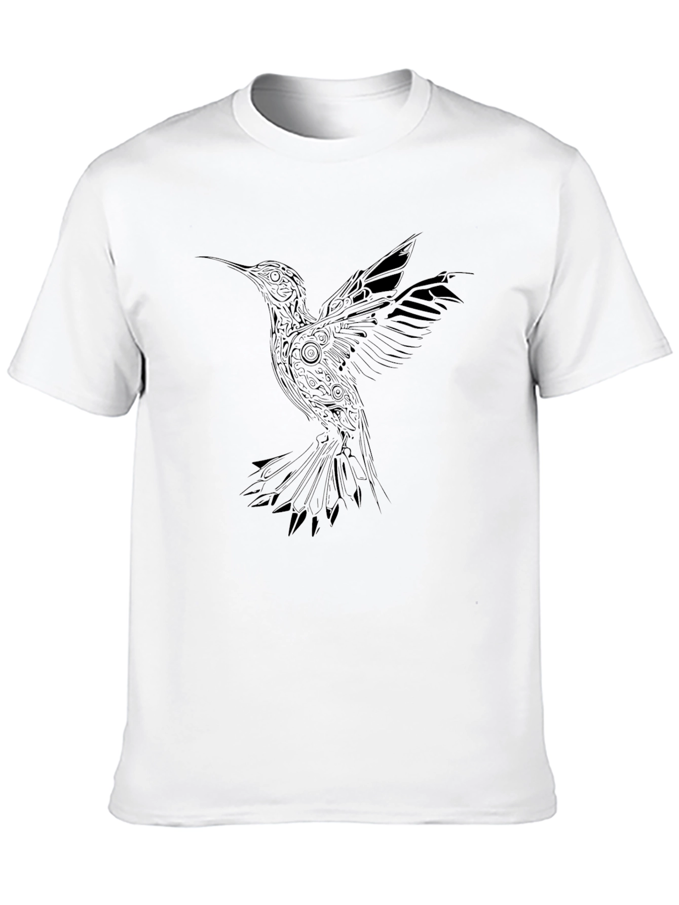 Black Hummingbird Graphic Tee - Stylish Black T-Shirt view 10
