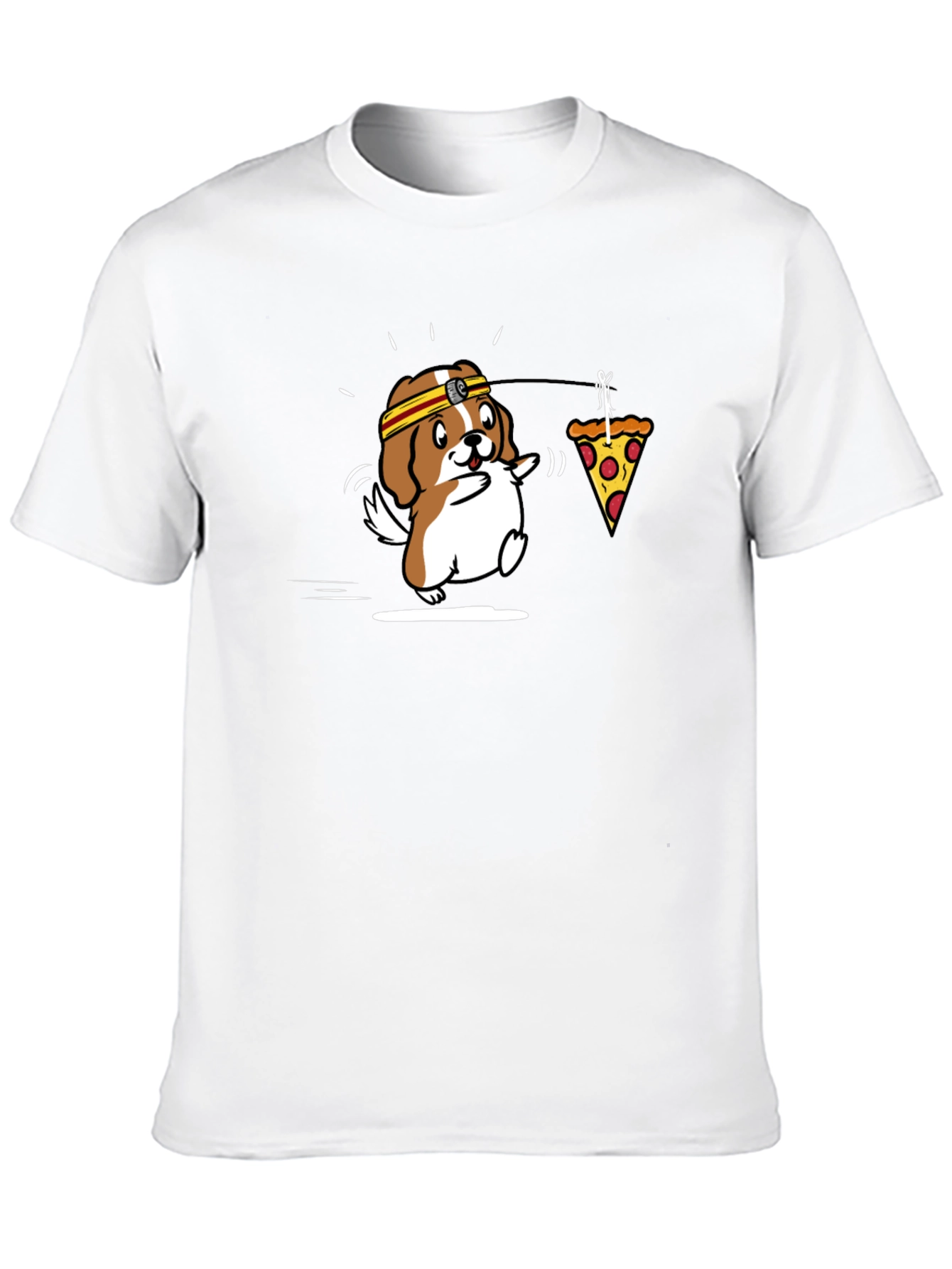 Black Dog Pizza Headband T-Shirt view 10
