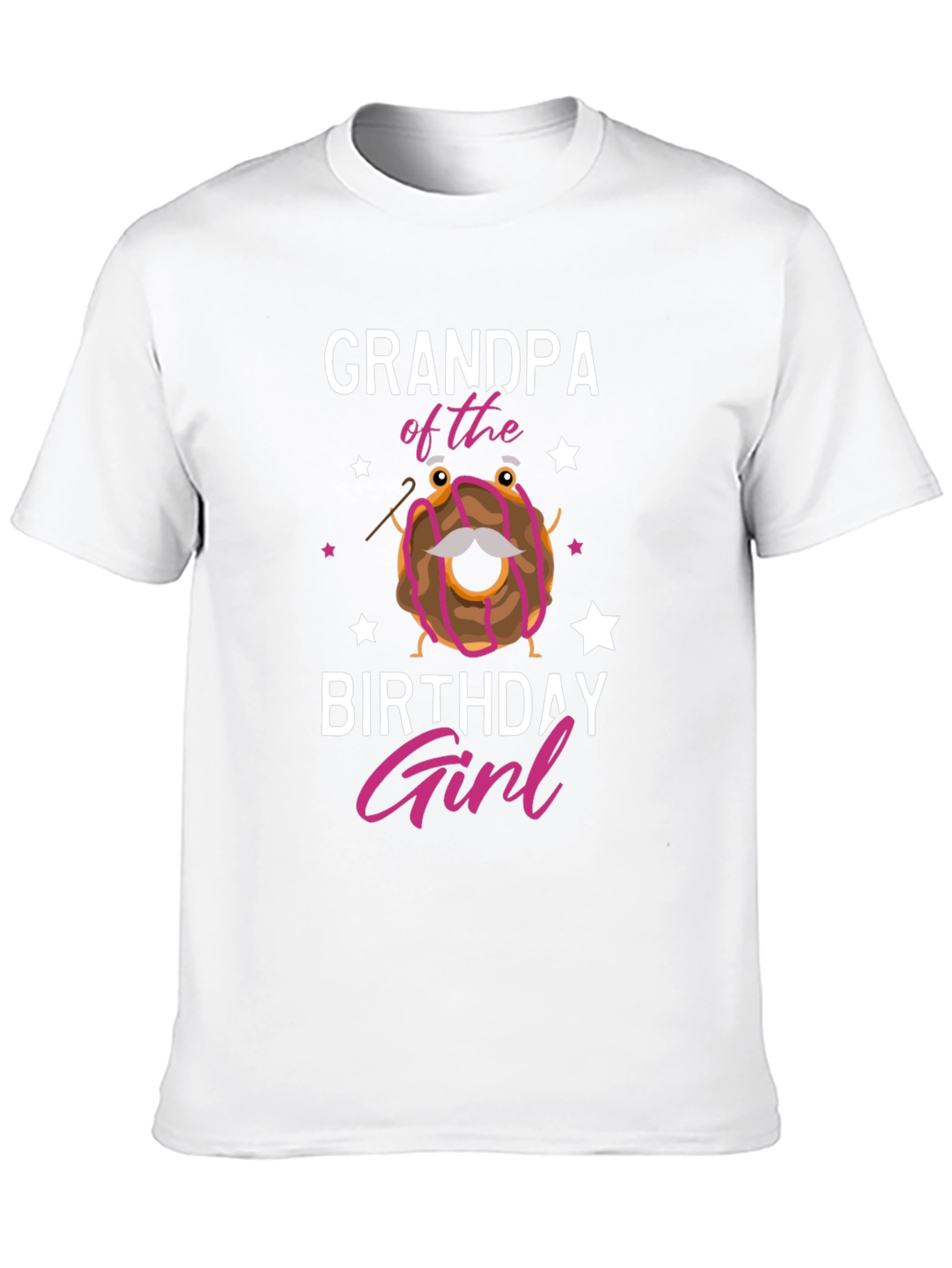 Black Grandpa of the Birthday Girl T-Shirt, Novelty Donut Tee view 10