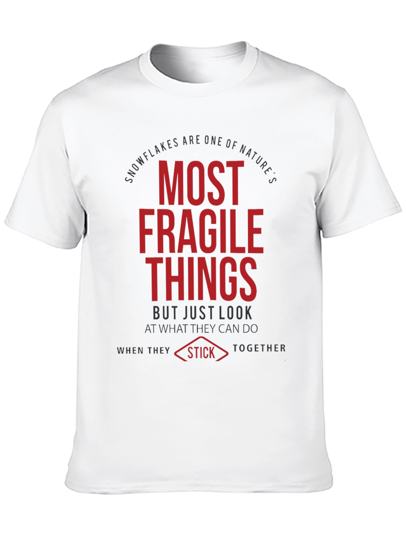 Black Fragile Things T-Shirt - Black Crew Neck view 10