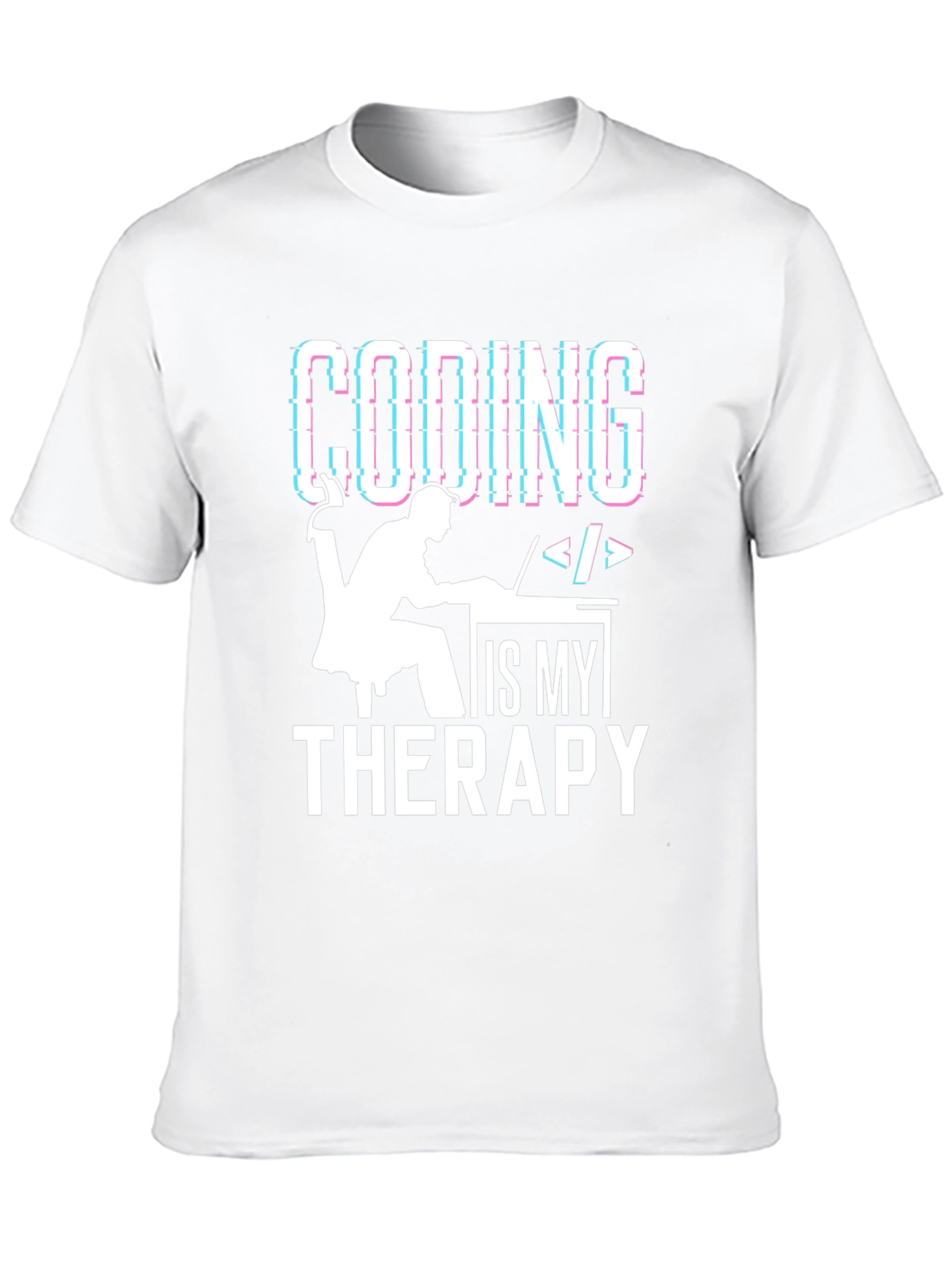 Black Coding is My Therapy T-Shirt Programmer Gift view 10