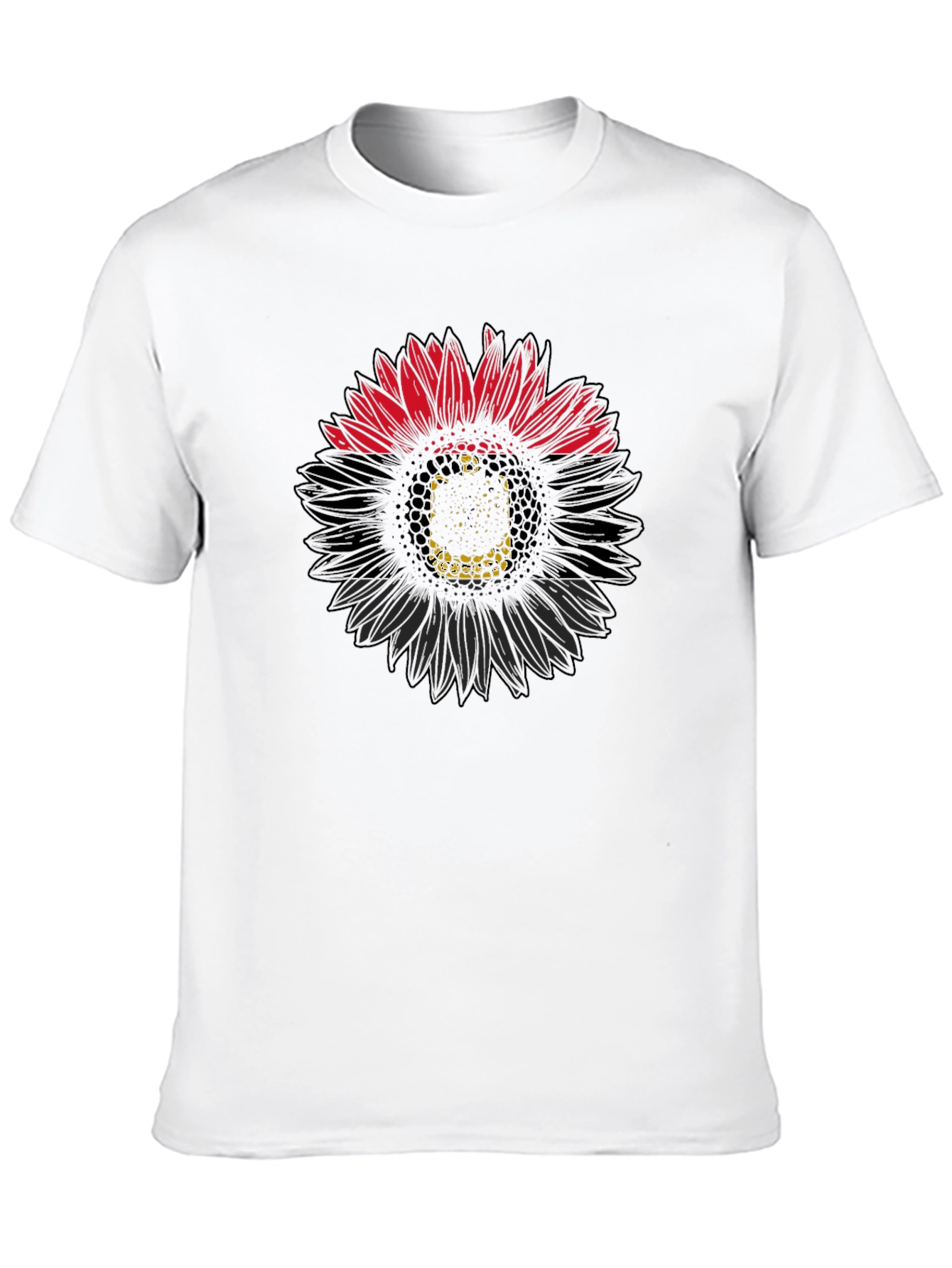 Black Sunflower Graphic Tee - Modern Casual Style view 10