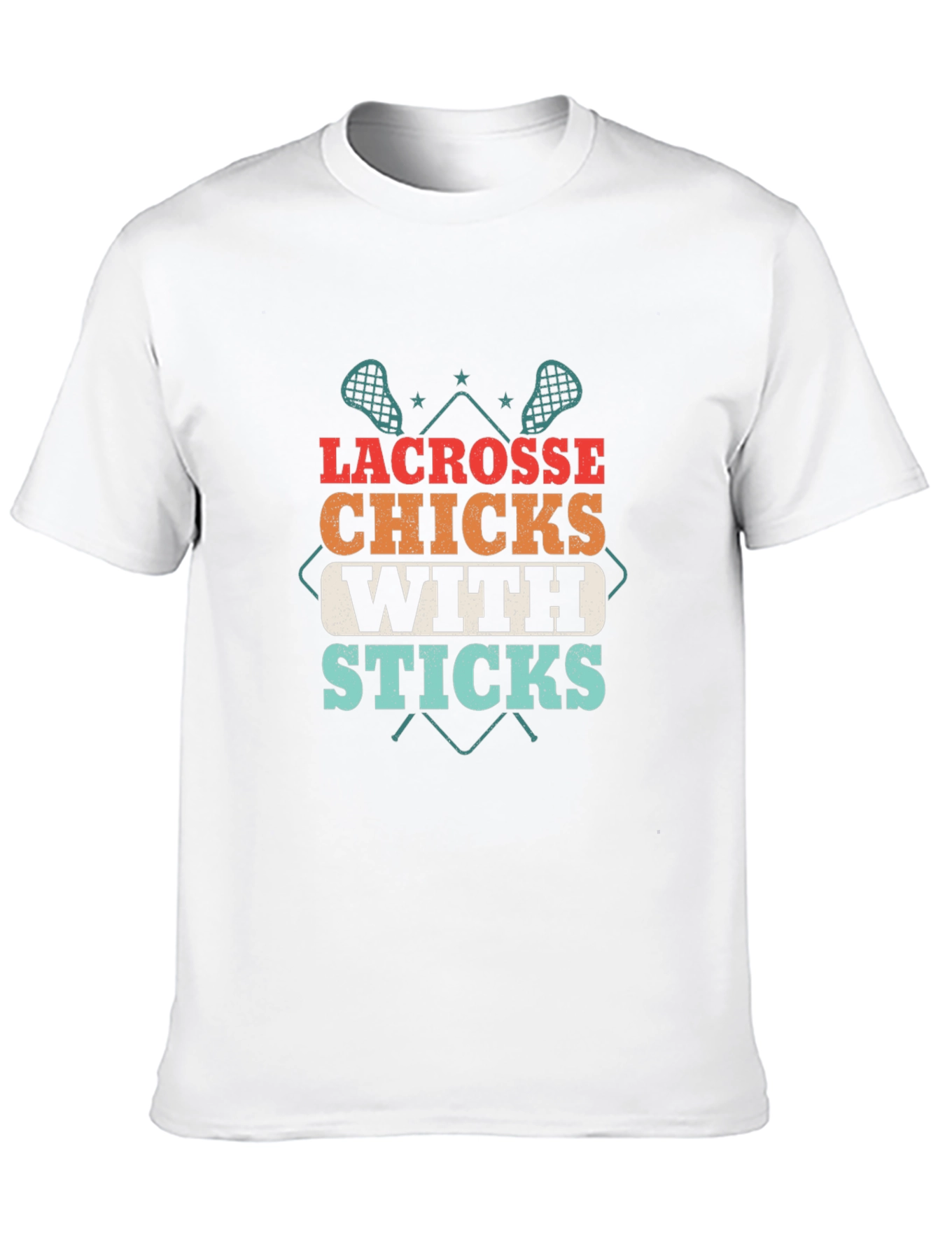 Black Lacrosse Chicks With Sticks T-Shirt - Unisex view 10