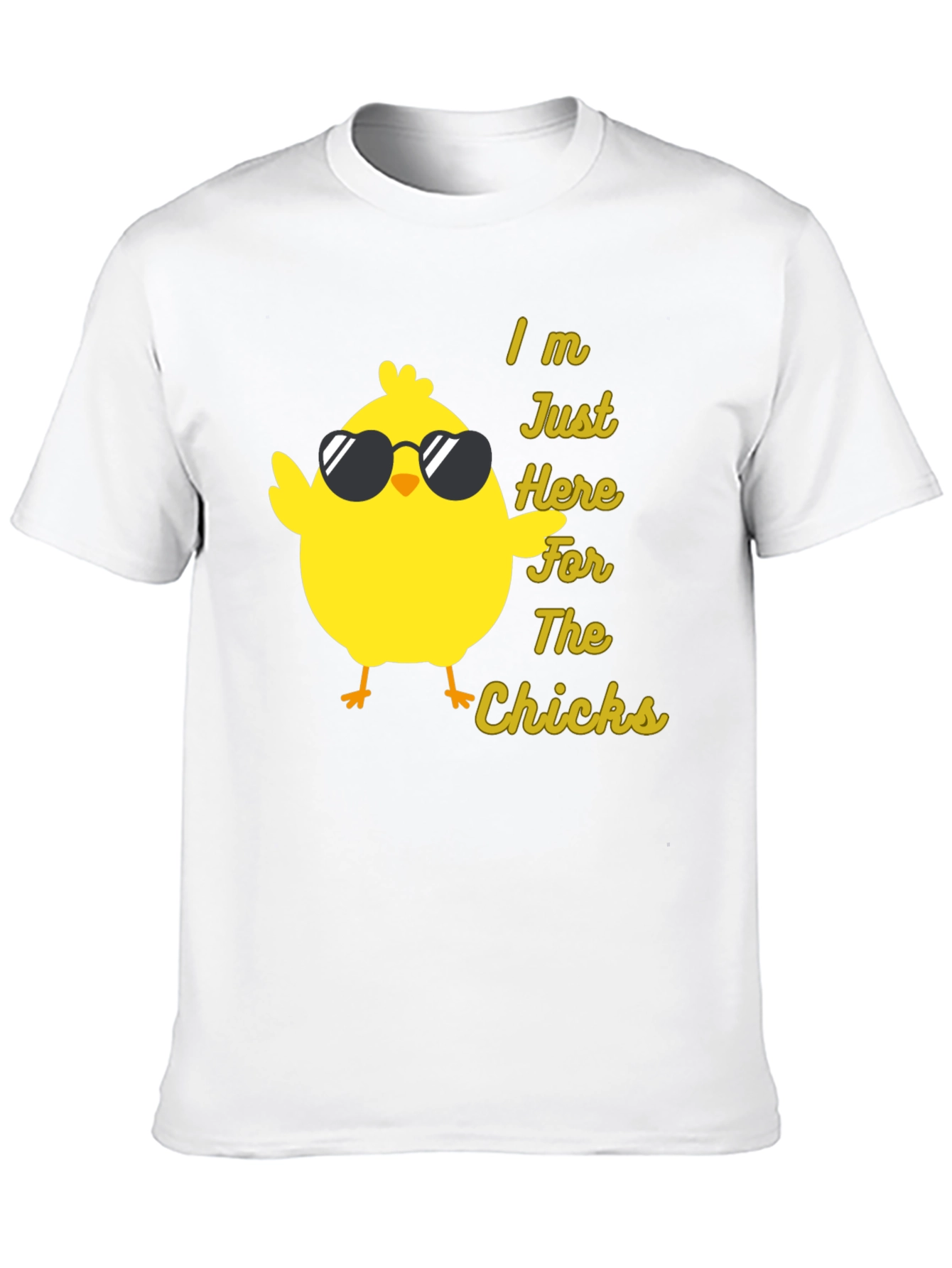 Black Funny Chicken T-Shirt - I'm Just Here for the Chicks view 10