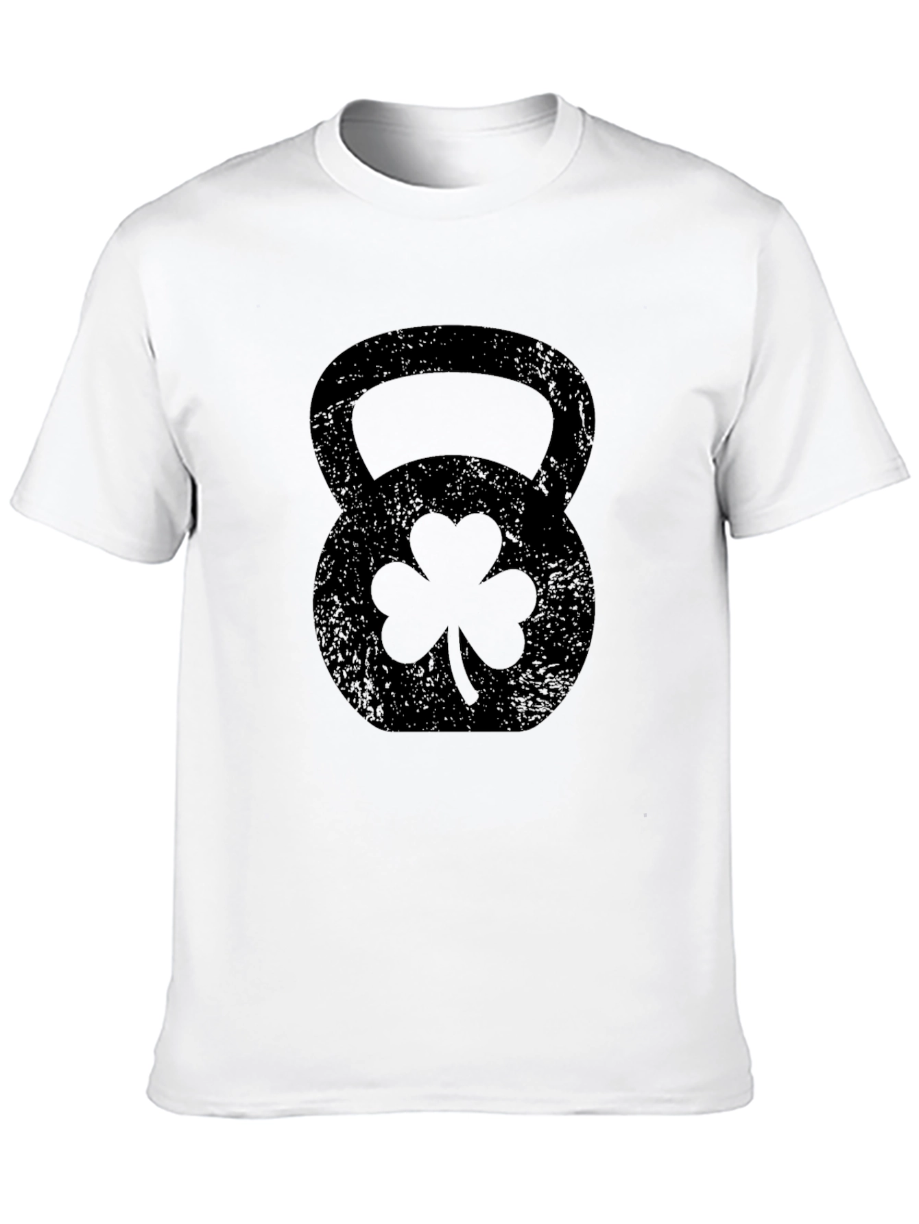 Black St. Patrick's Day Kettlebell Black T-Shirt view 10