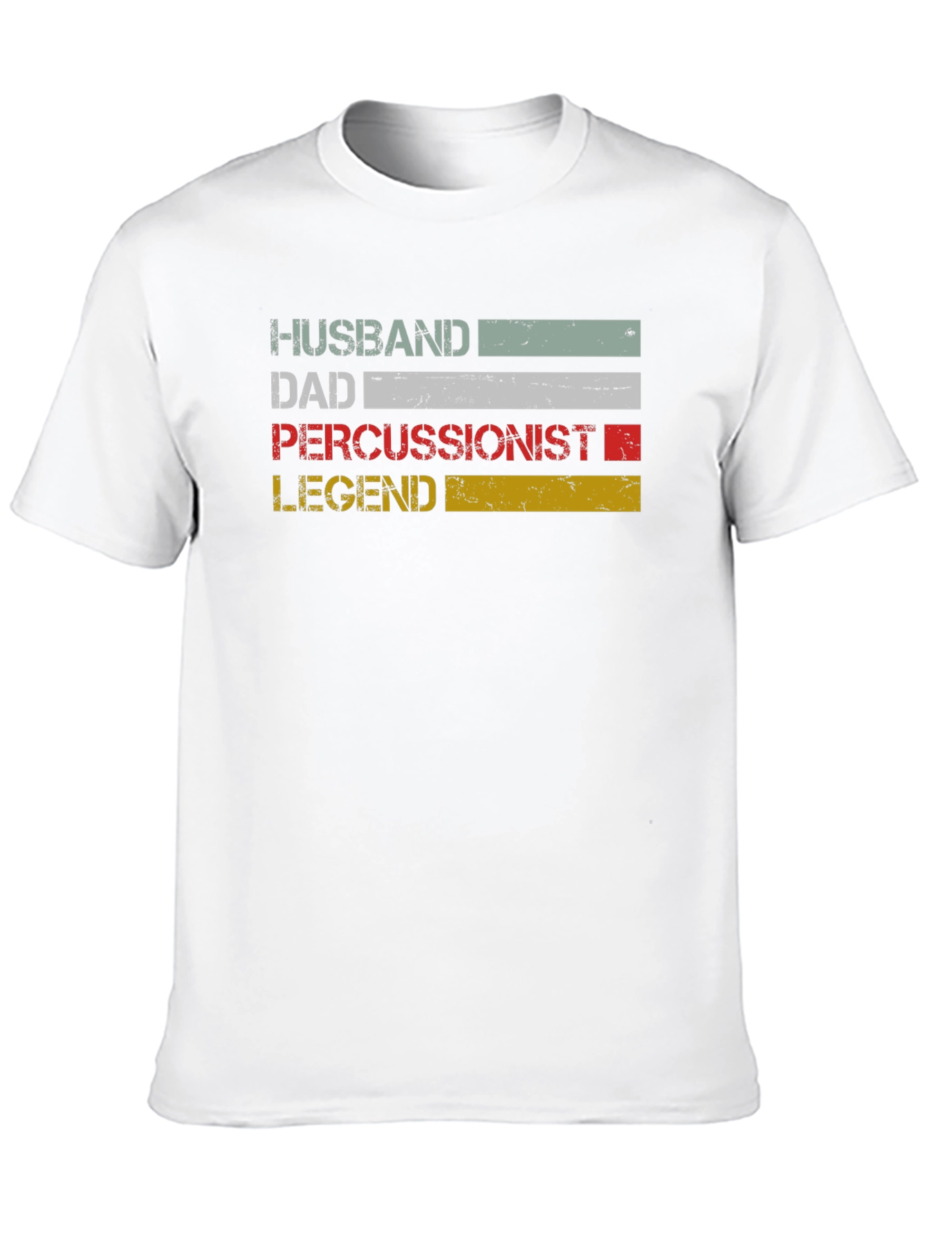 Black Husband Dad Percussionist Legend T-Shirt view 10