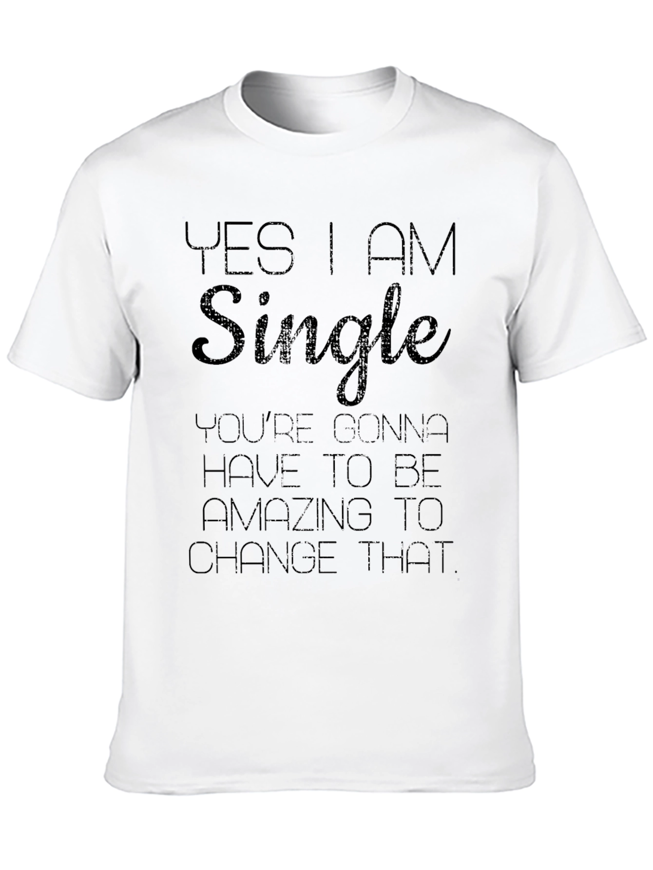 Black Funny Single Statement Graphic T-Shirt for Men view 10