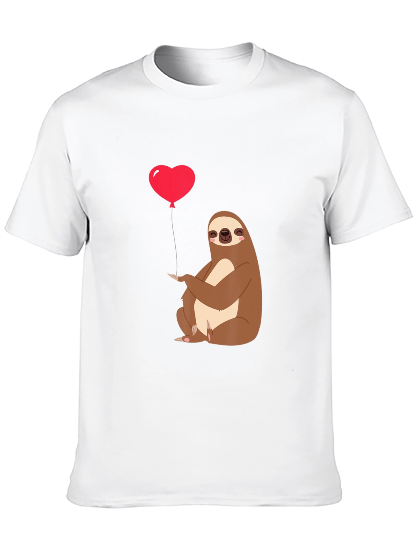 Black Sloth Heart Balloon Graphic Tee - Black view 10