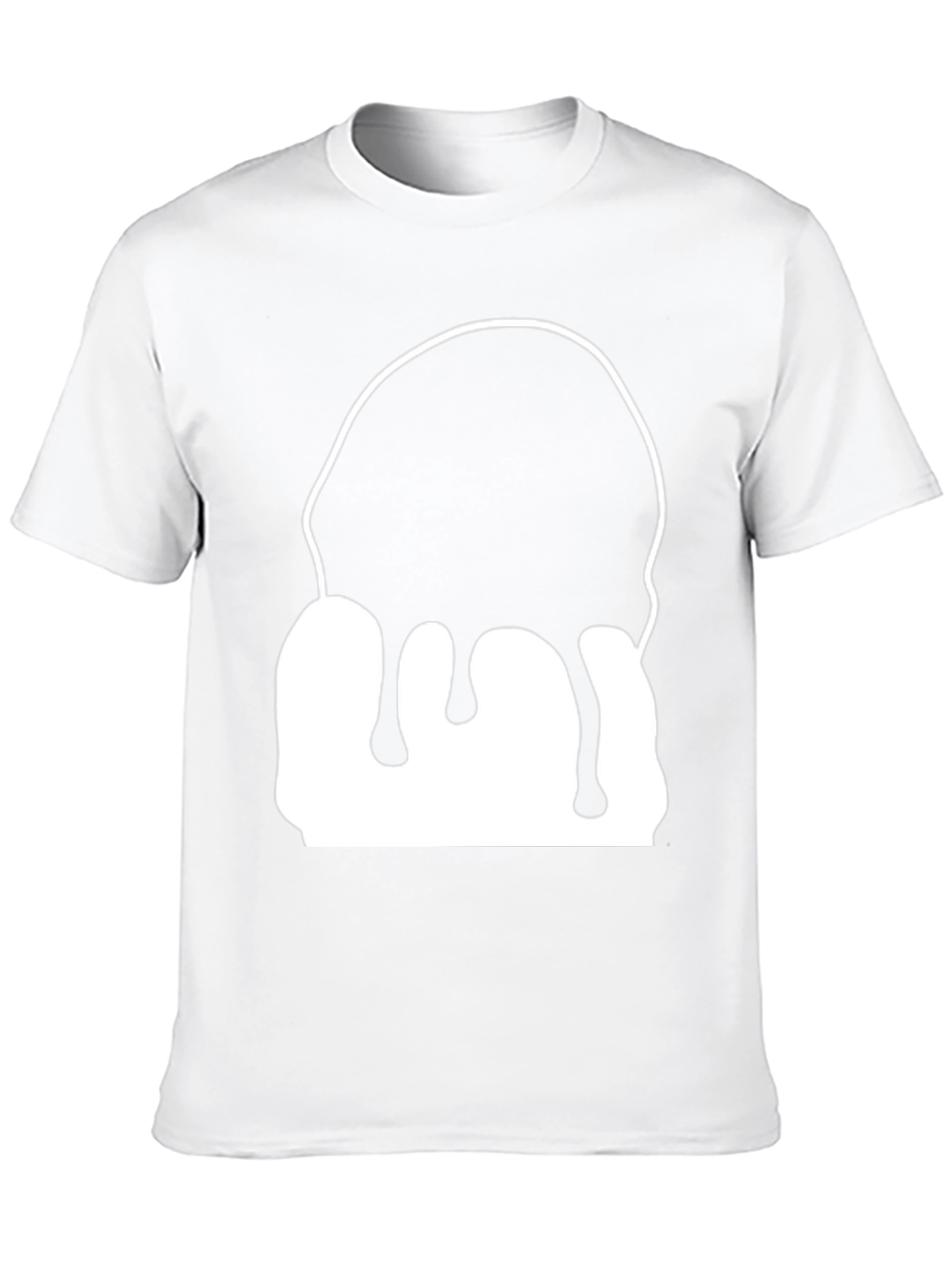 Black Abstract Drip Graphic T-Shirt - Modern Art Tee view 10