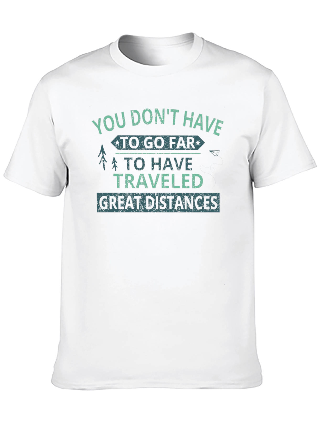 Black Travel Distances Graphic Print T-Shirt view 10