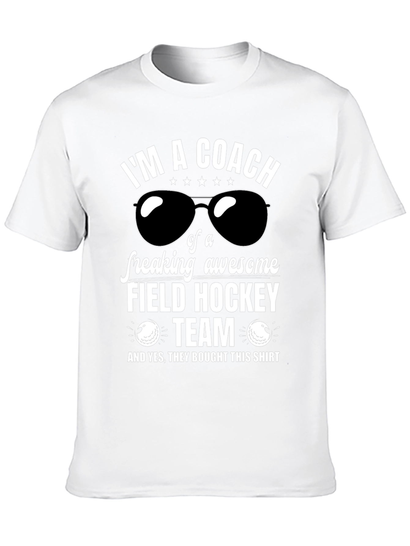 Black Field Hockey Coach T-Shirt - Awesome Team Gift view 10