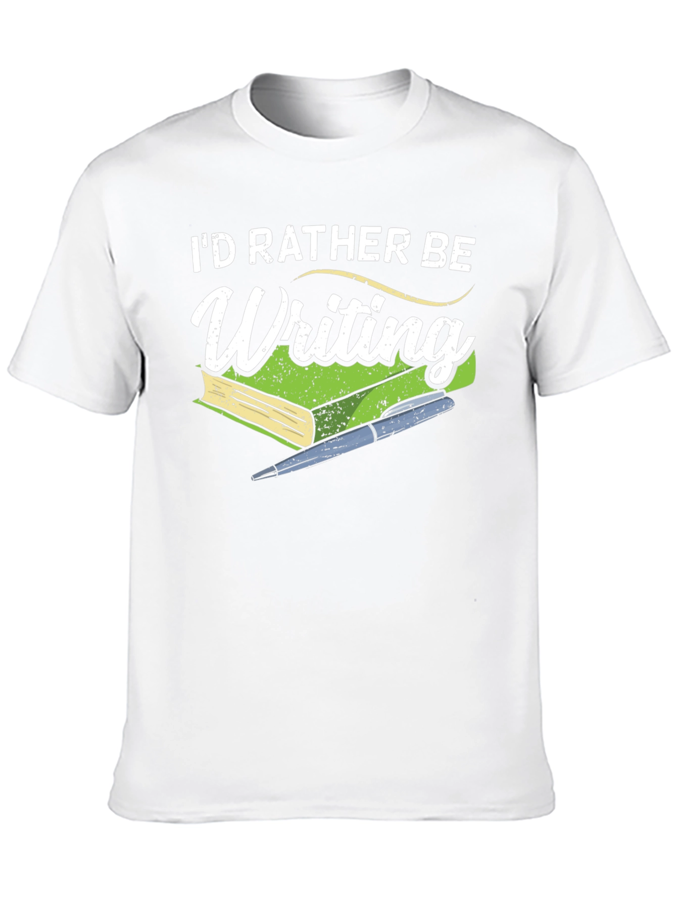 Black I'd Rather Be Writing T-Shirt - Book Lover Tee view 10