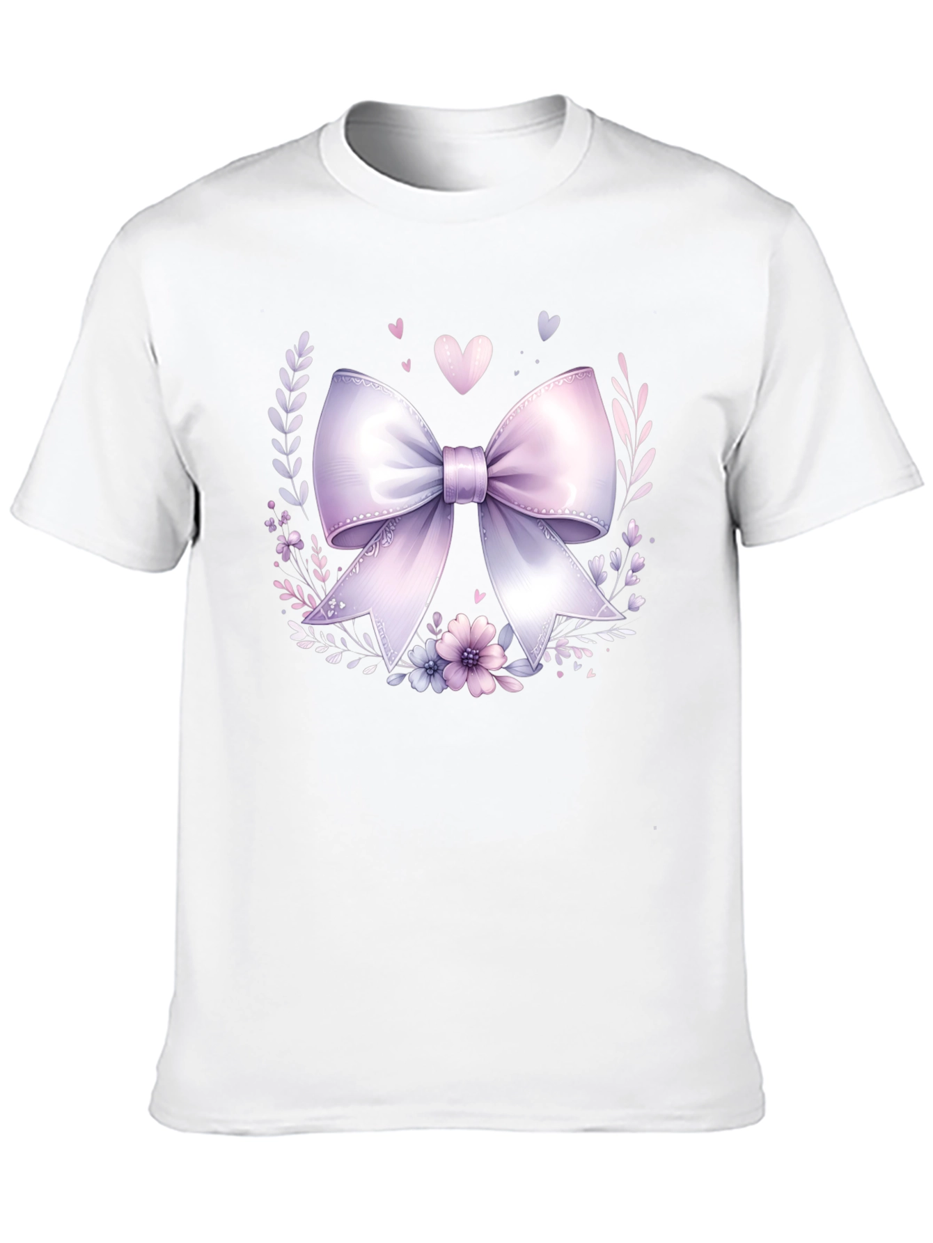 Floral Bow Graphic Tee - Stylish Casual Wear - 10