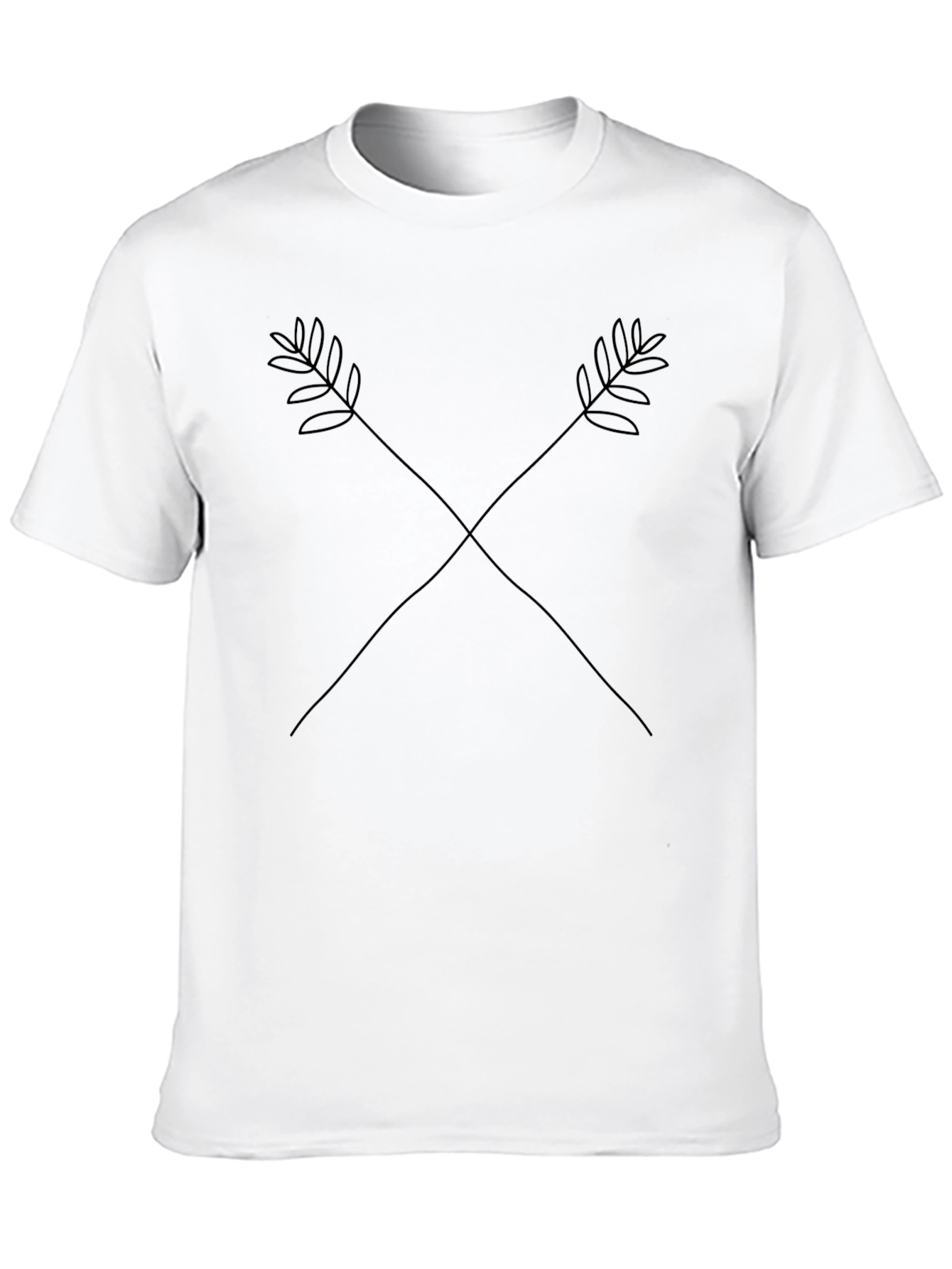 Black Minimalist Arrow Graphic Black T-Shirt view 10