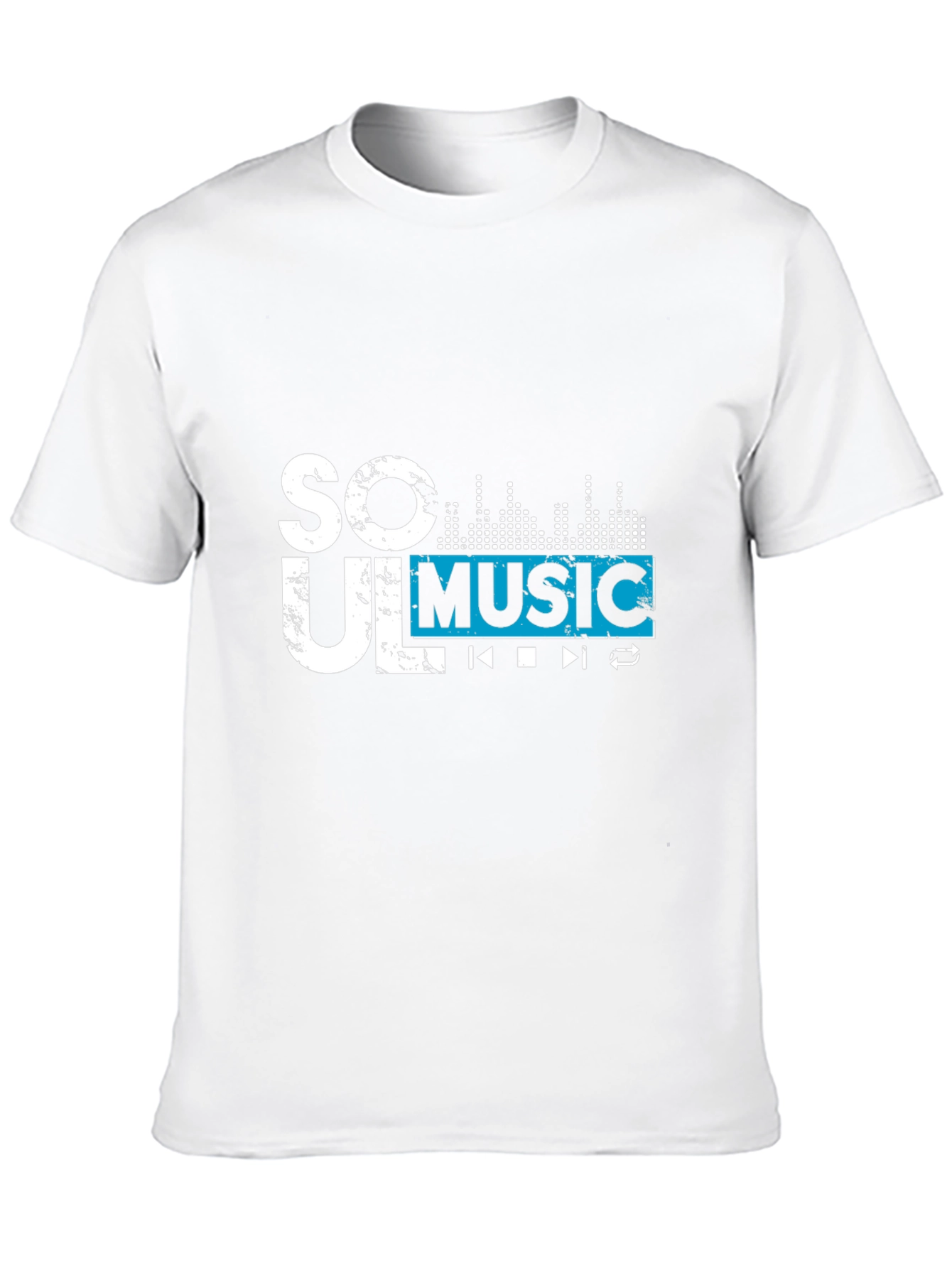 Black Soul Music Graphic Tee - Black Short Sleeve Casual Shirt view 10