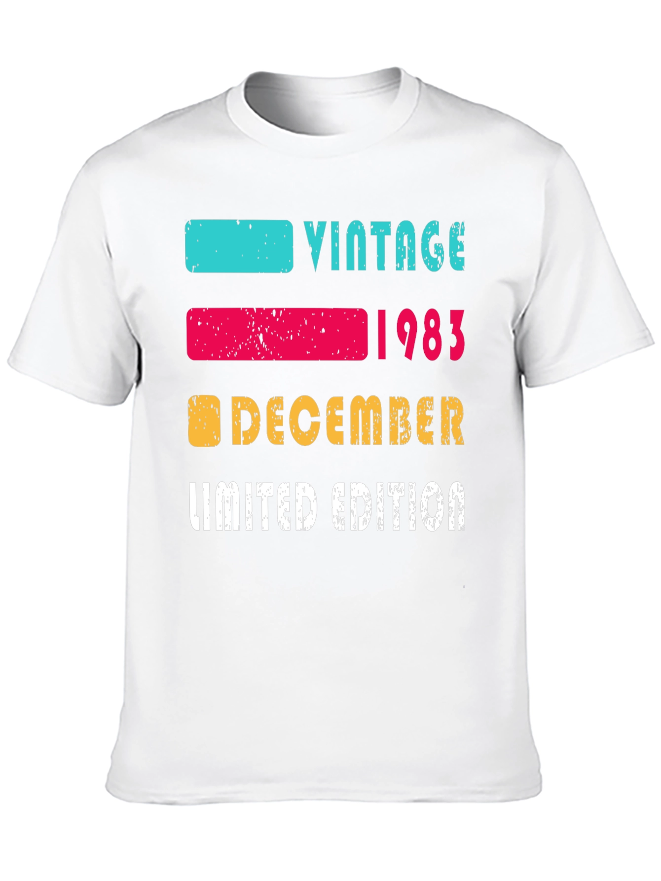 Black Vintage 1983 December Limited Edition T-Shirt view 10