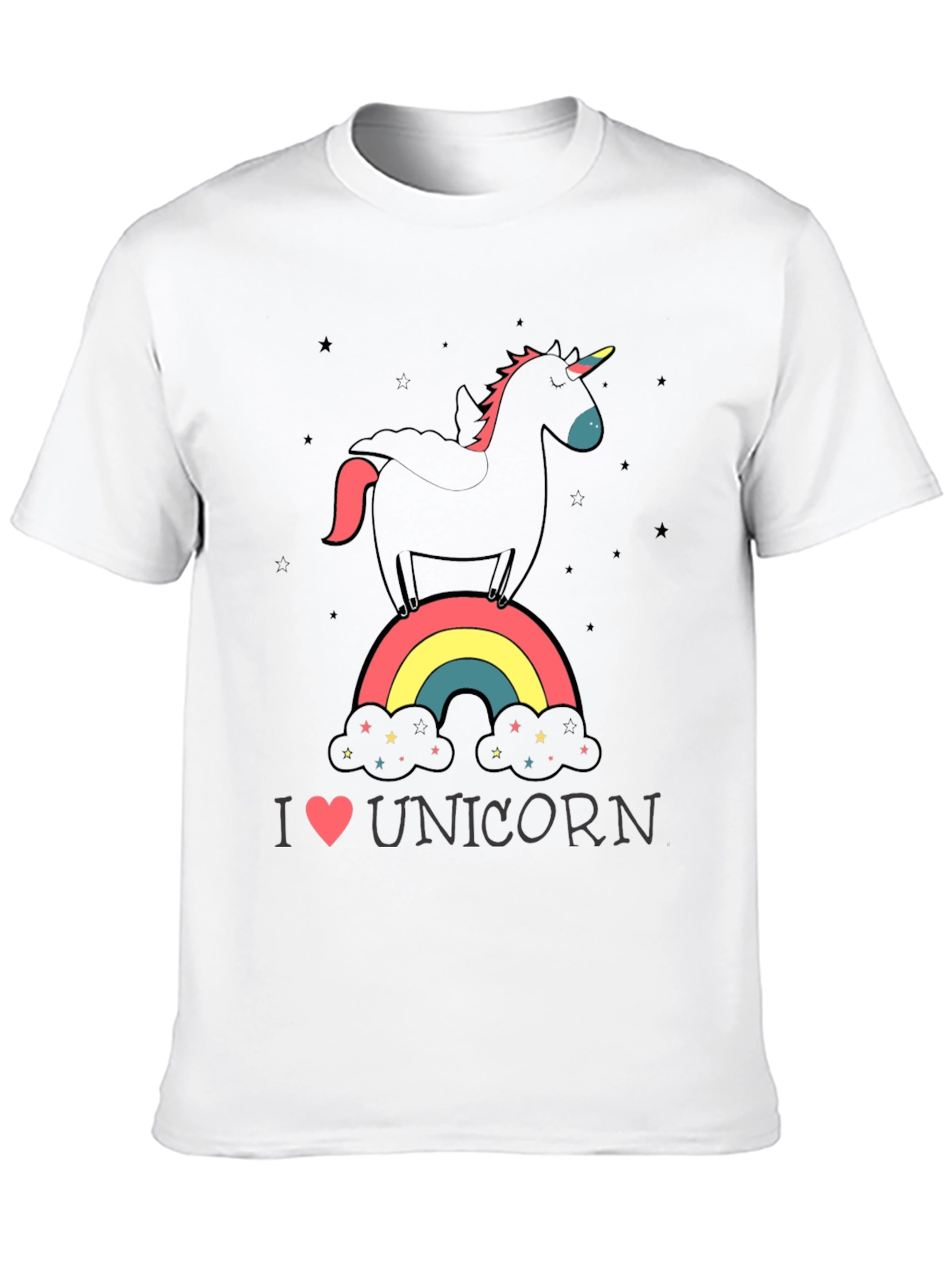 Black I Heart Unicorn T-Shirt view 10