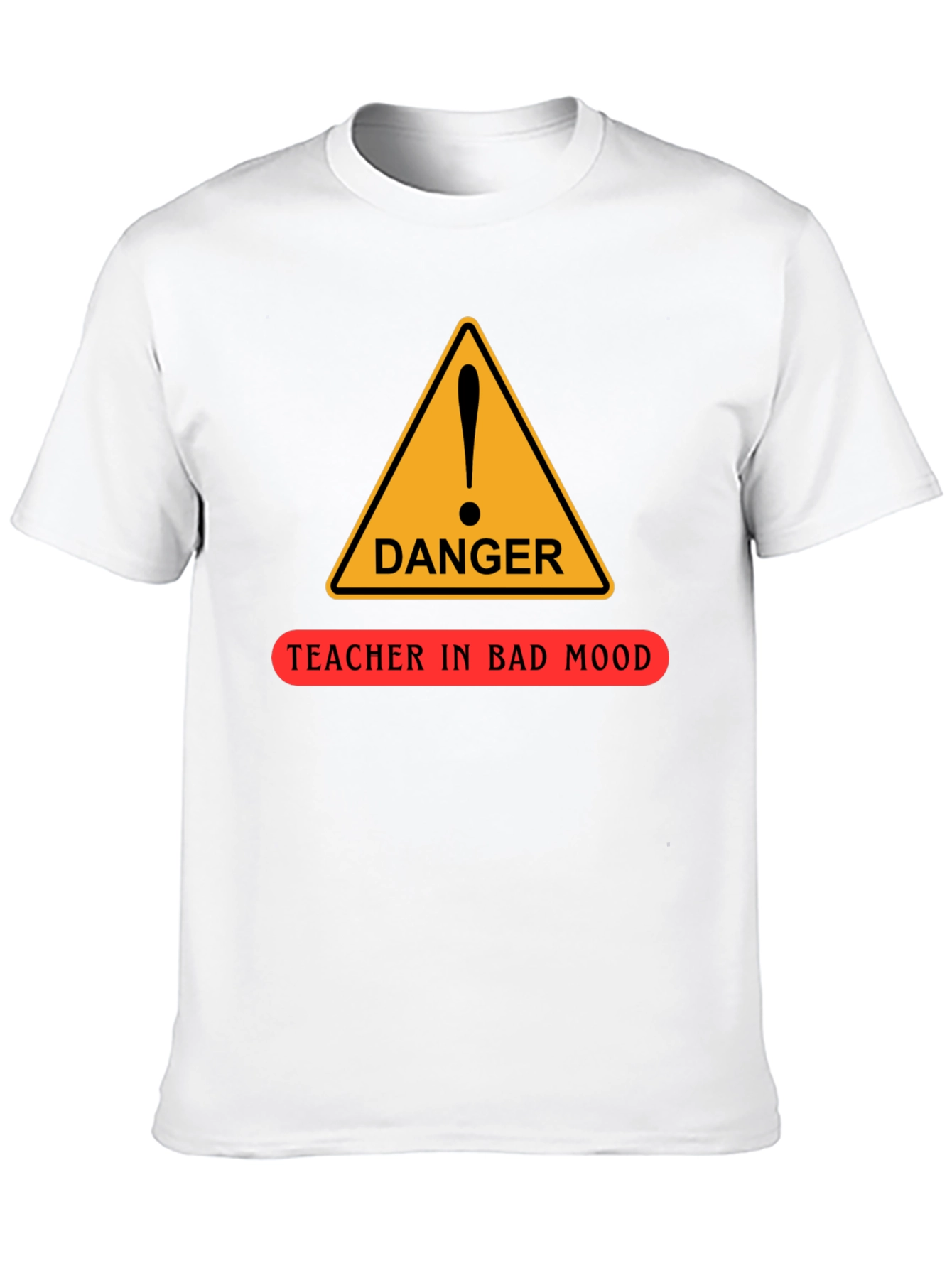 Black Danger Teacher in Bad Mood Funny T-Shirt view 10