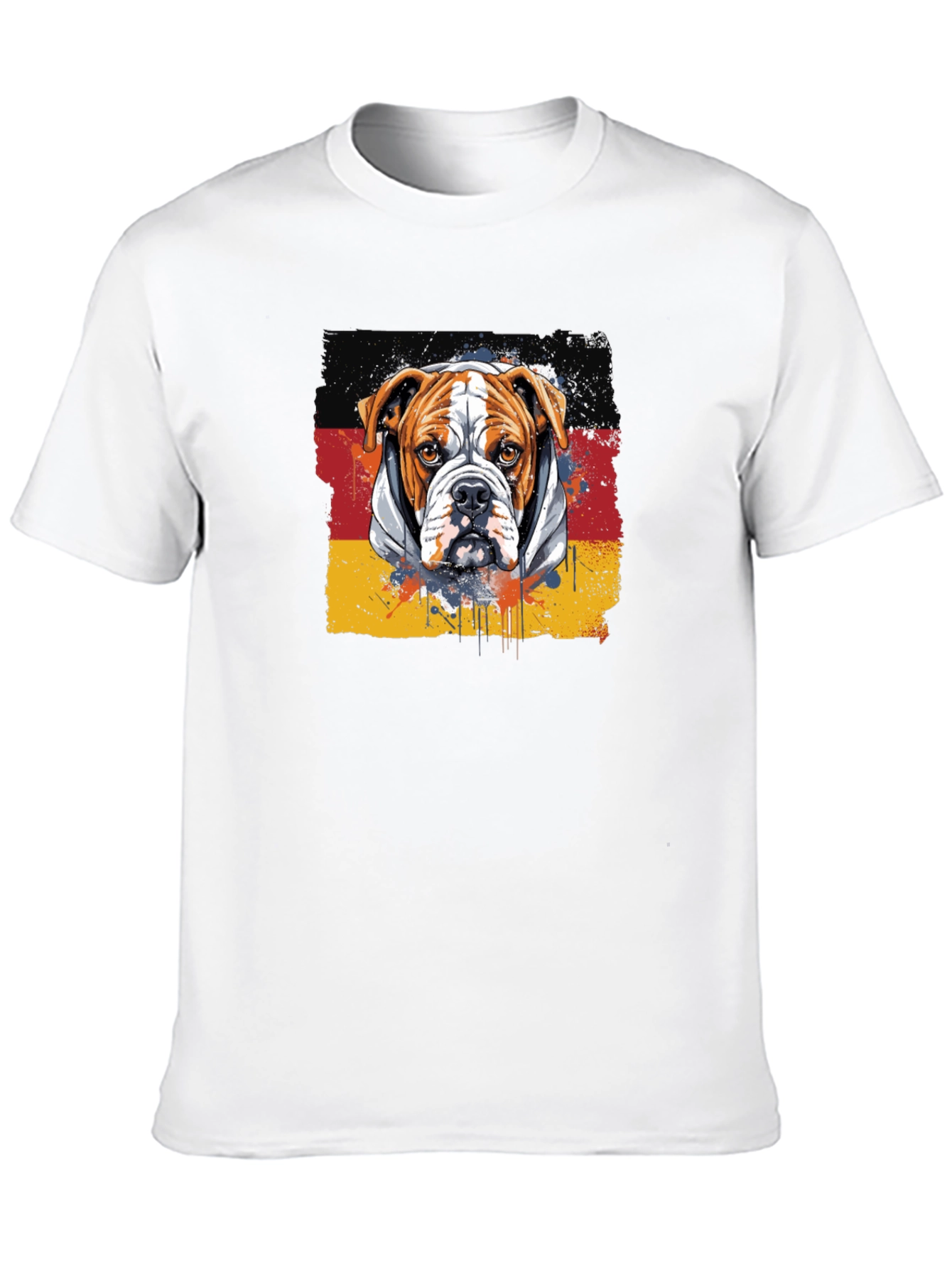 Black Bulldog Germany Flag Graphic T-Shirt view 10