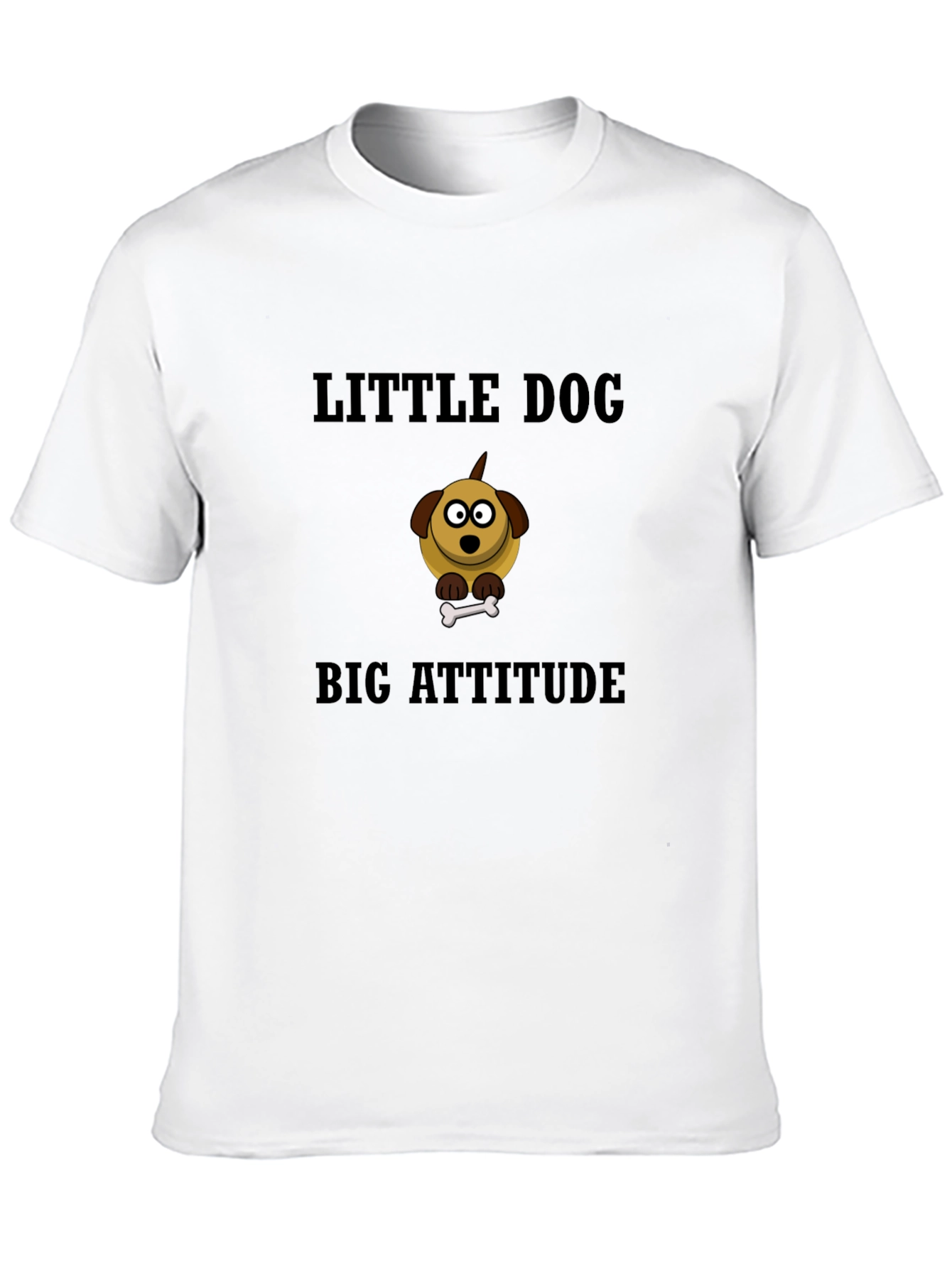 Black Little Dog Big Attitude Graphic T-Shirt view 10
