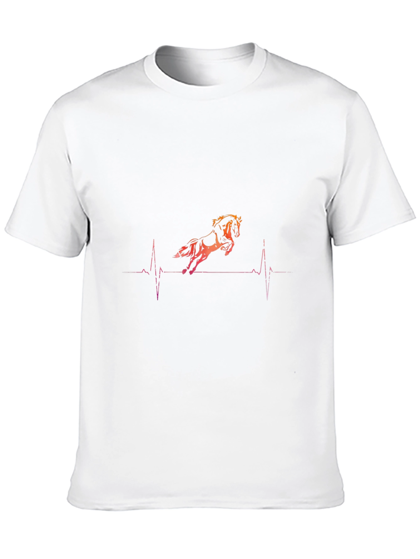 Black Horse Heartbeat Graphic Tee - Black Cotton T-Shirt view 10