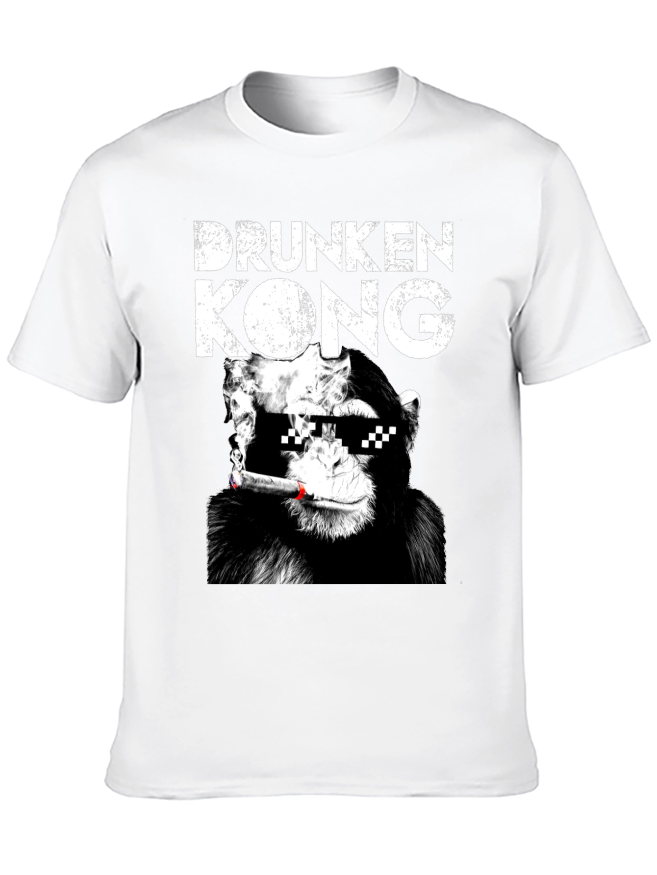 Black Drunken Kong Graphic Tee - Funny Monkey T-Shirt view 10