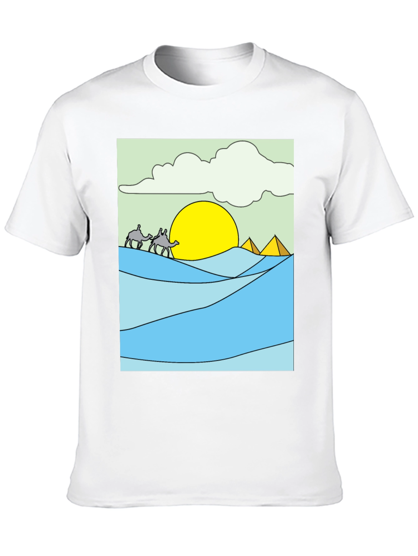 Black Egyptian Desert Graphic Tee view 10