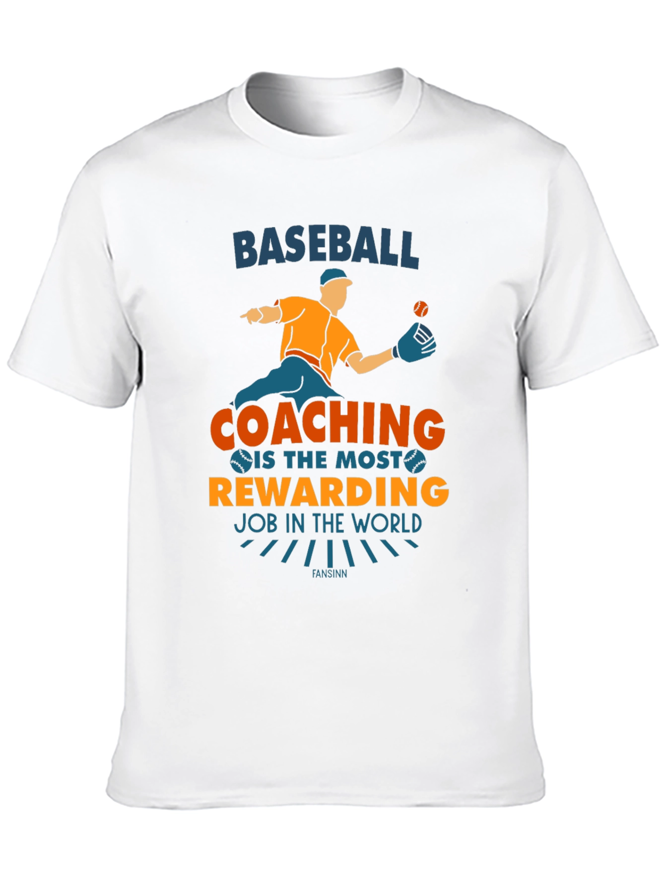 Black Baseball Coaching T-Shirt: Most Rewarding Job Graphic Tee view 10