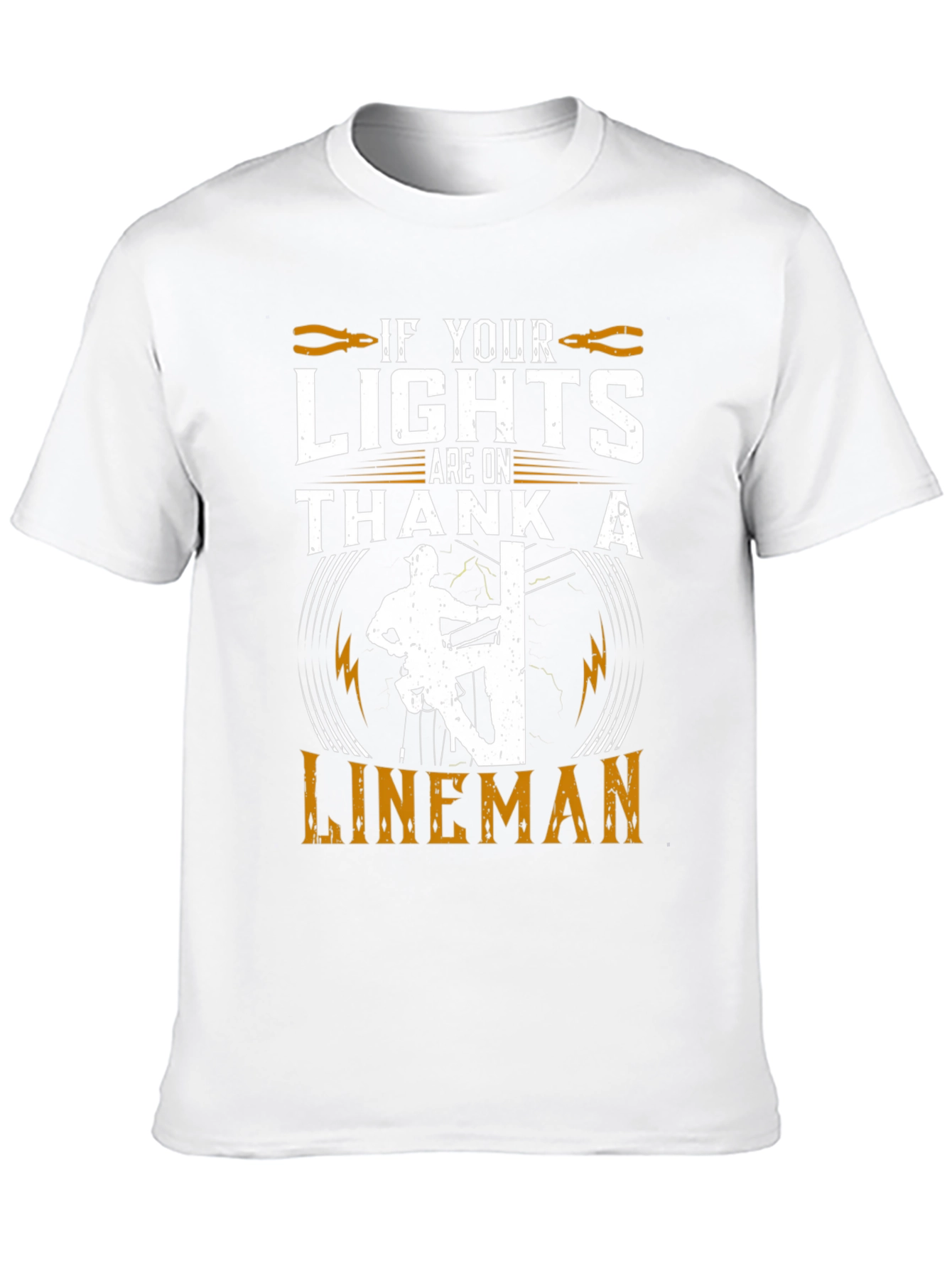 Black Lineman Tribute Graphic Tee - Electrical Worker Pride view 10